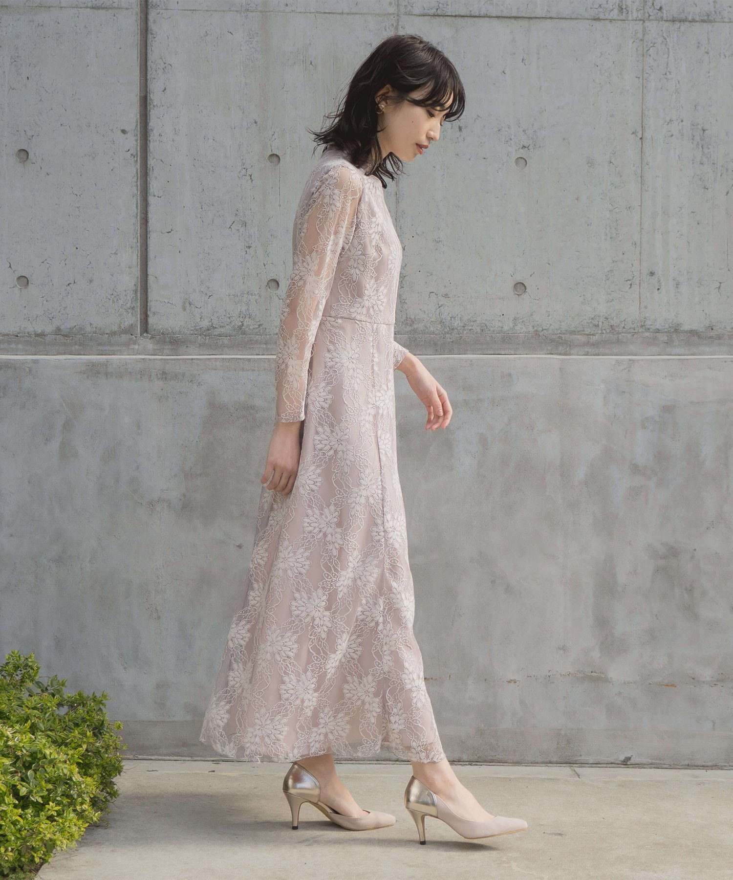 kaene｜オールレースメロウワンピース|結婚式二次会同窓会謝恩会