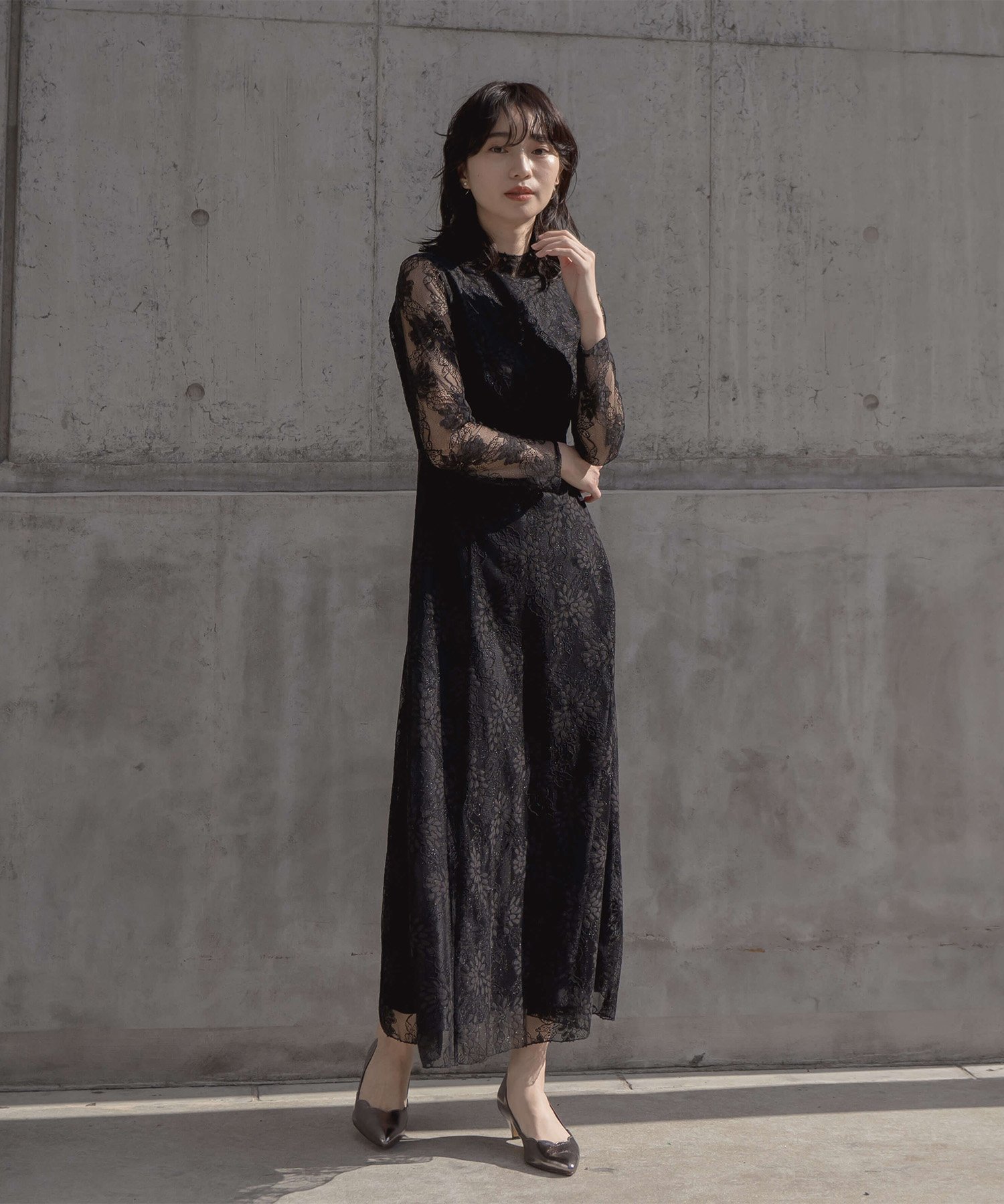 kaene｜オールレースメロウワンピース|結婚式二次会同窓会謝恩会