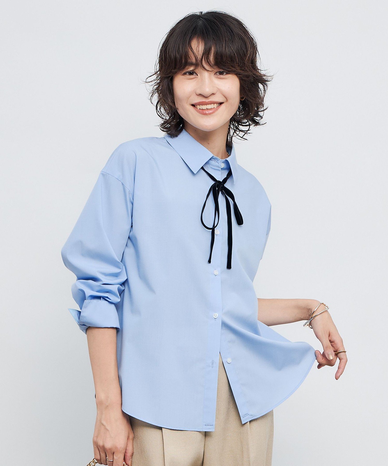 NOLLEY'S｜ウォッシャブルリボン付きシャツ | Rakuten Fashion(楽天