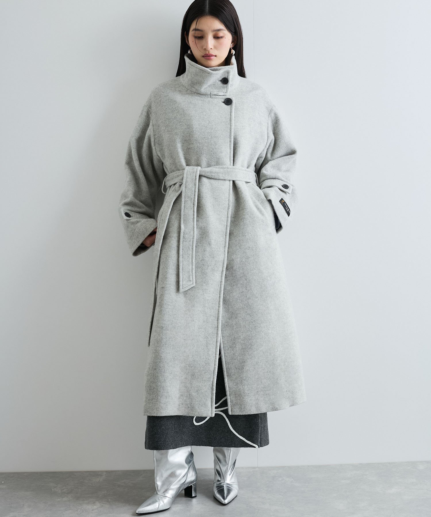 VIS｜【静電気防止】2WAY毛混シャギーロングコート | Rakuten Fashion