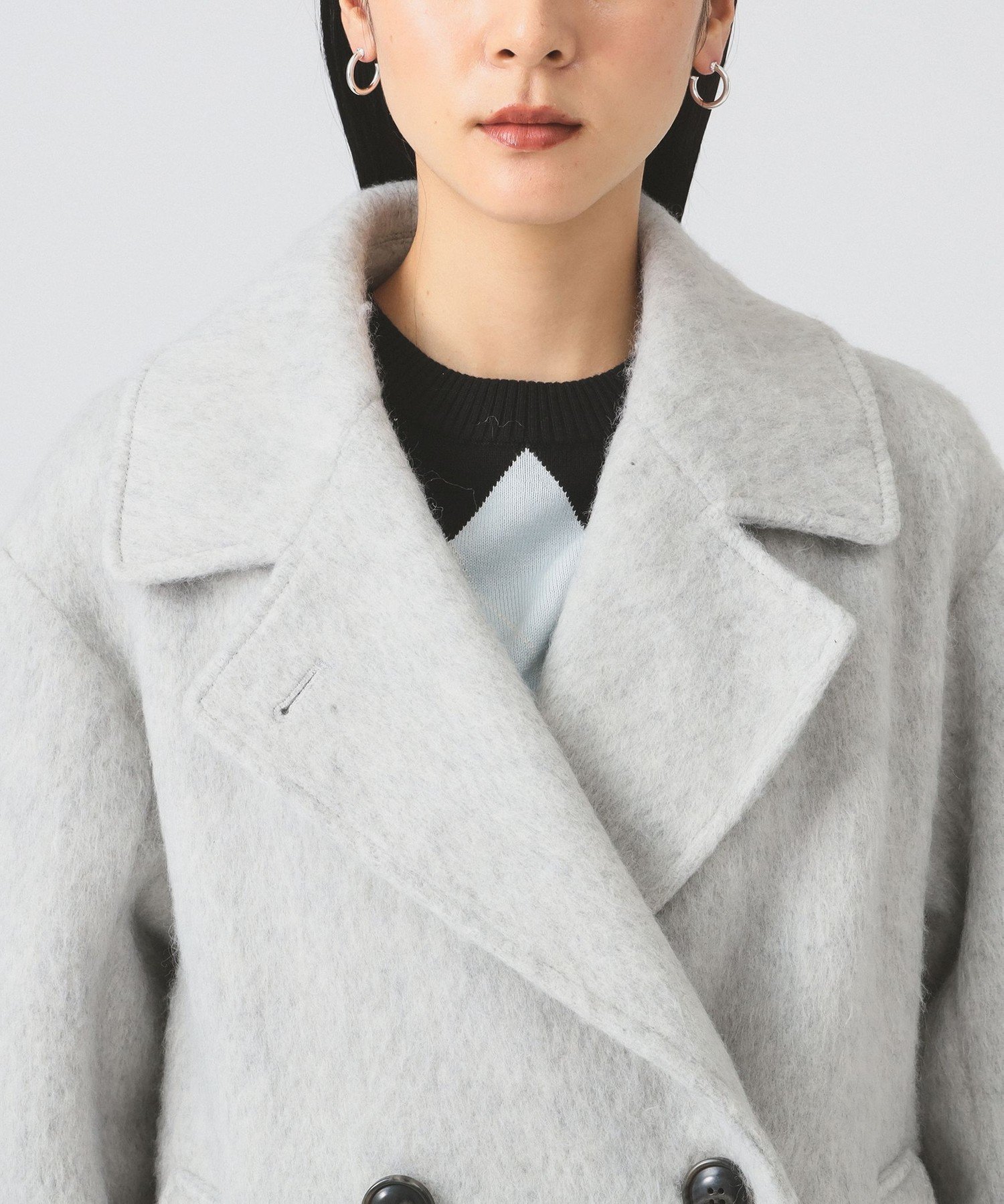 BEAMS WOMEN｜【SALE】シャギー ダブル ハーフ コート | Rakuten