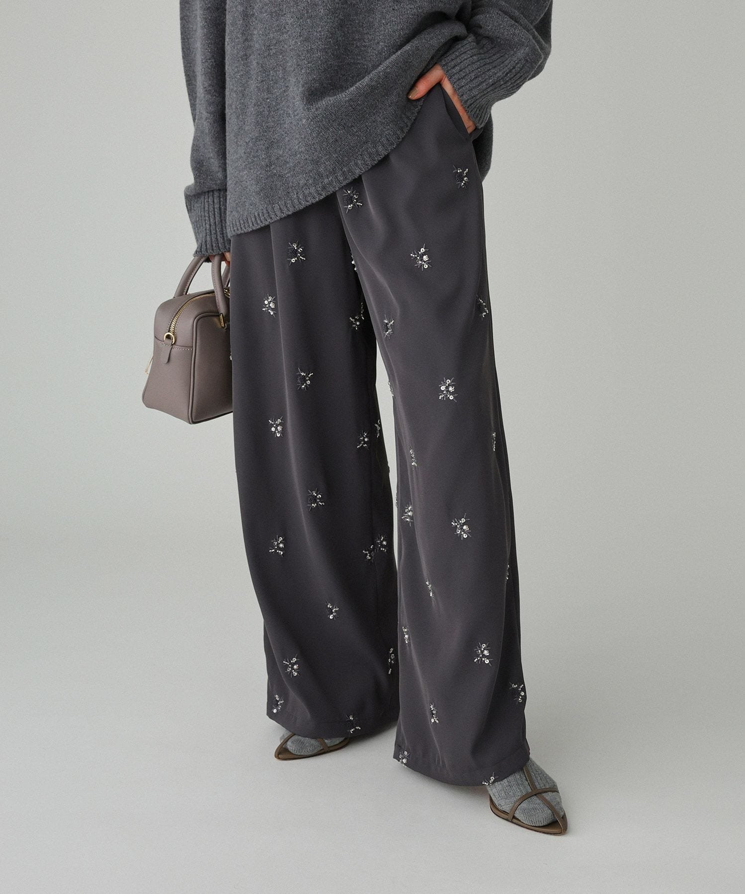 BABYLONE｜花刺繍イージーパンツ | Rakuten Fashion(楽天ファッション