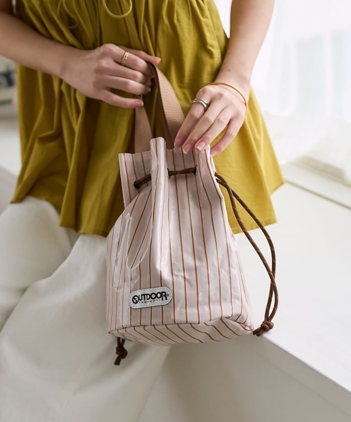 FREAK'S STORE｜別注 2WAY ストライプ巾着バッグ | Rakuten Fashion