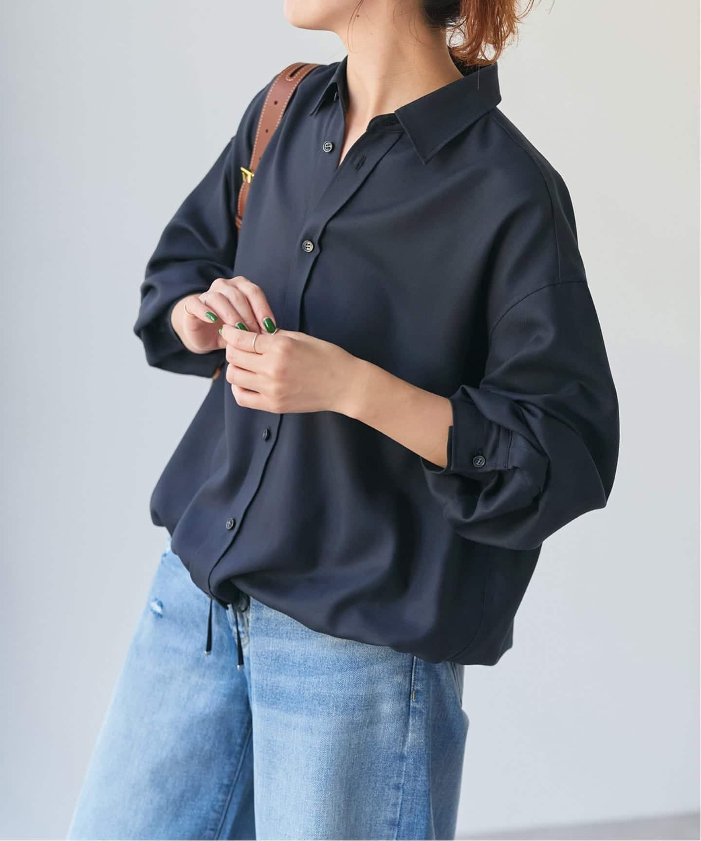 Spick & Span｜《追加》ウールライクヘムギャザーシャツ | Rakuten