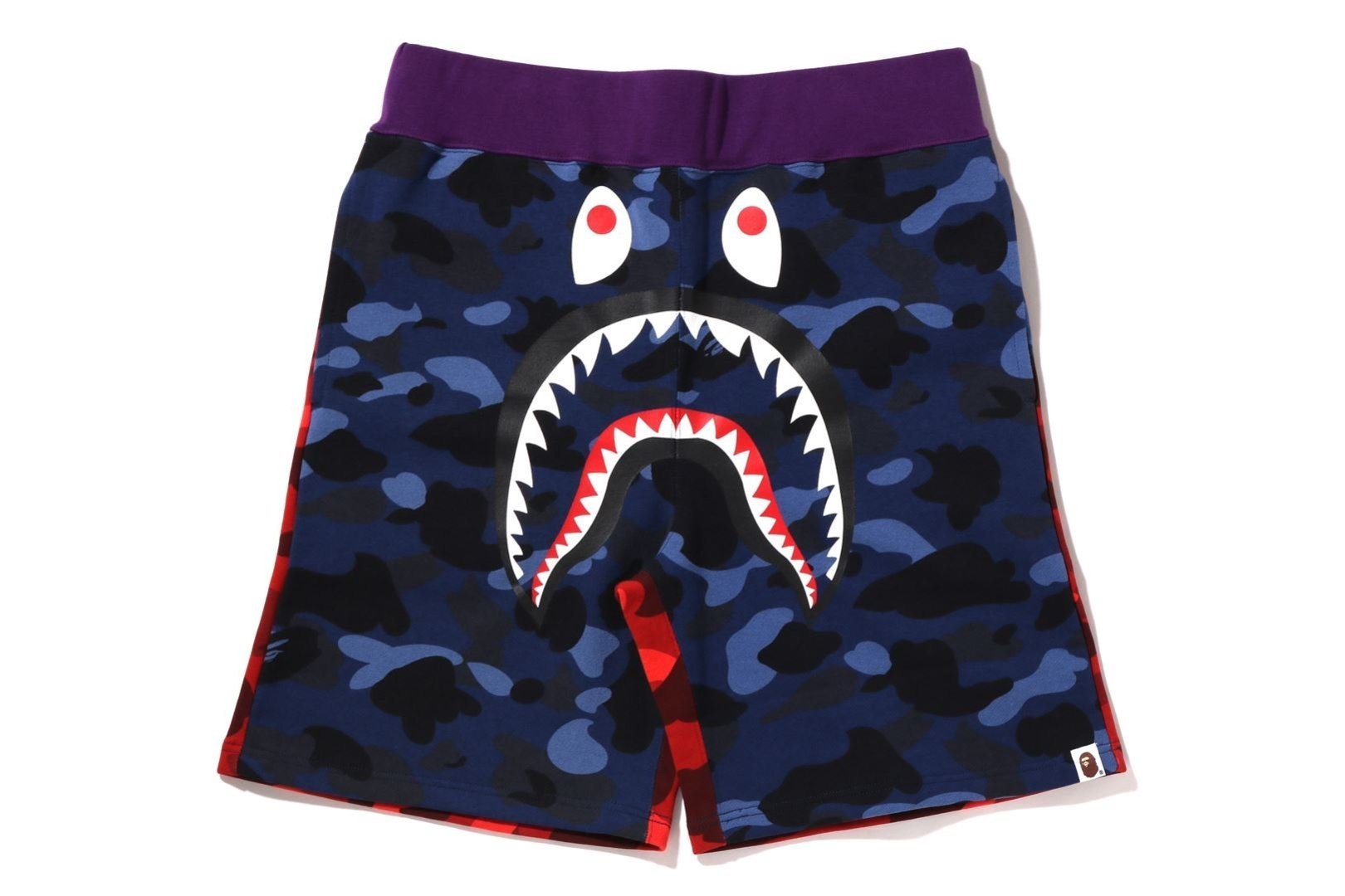 A BATHING APE｜CRAZY CAMO SHARK SWEAT SHORTS M | Rakuten Fashion