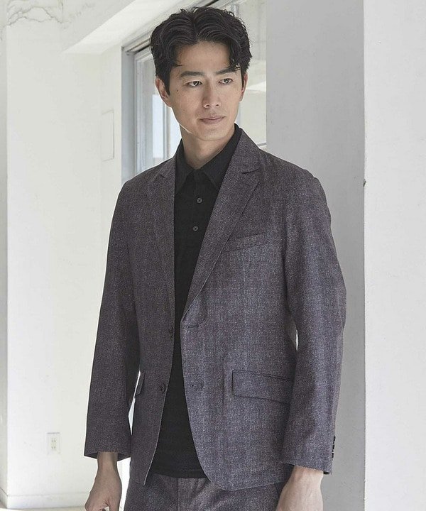 MEN'S BIGI｜メッシュメランジプリントテーラードジャケット | Rakuten
