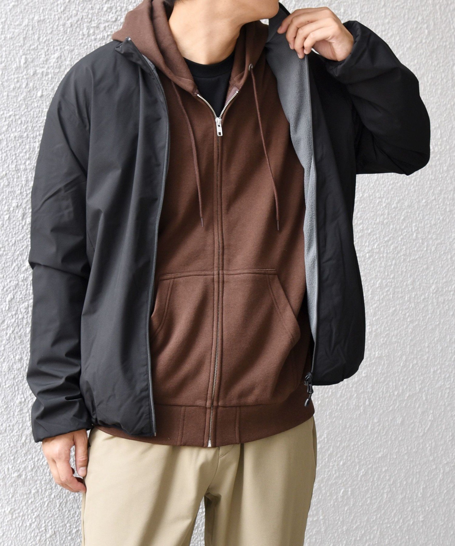 【美品】SHIPS any 　リバーシブル　ブルゾン SHIPS any ブルゾン アウター any: ナイロン × ボア リバーシブル