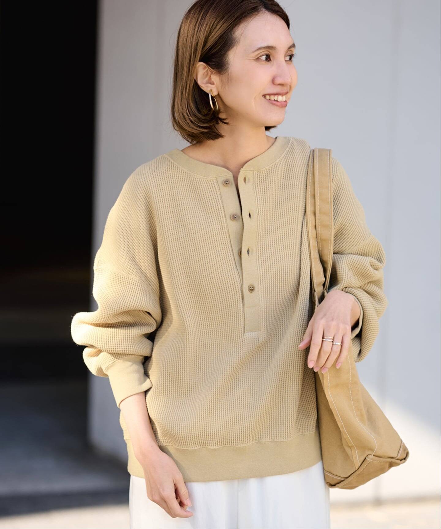 FRAMeWORK｜≪WEB限定 / 追加≫ワッフルヘンリープルオーバー