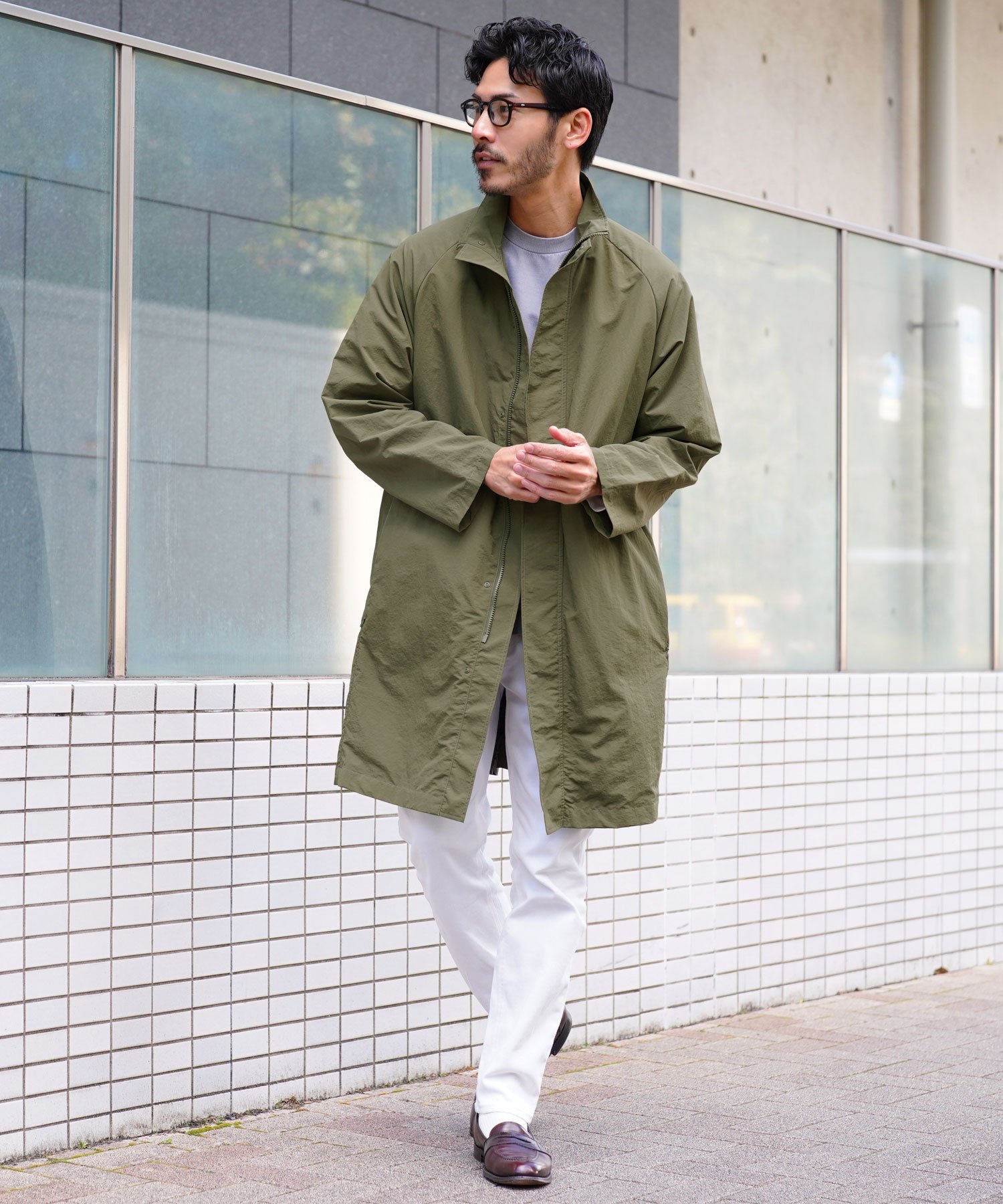 JIGGYS SHOP｜撥水スタンドカラーパッカブルコート スプリングコート