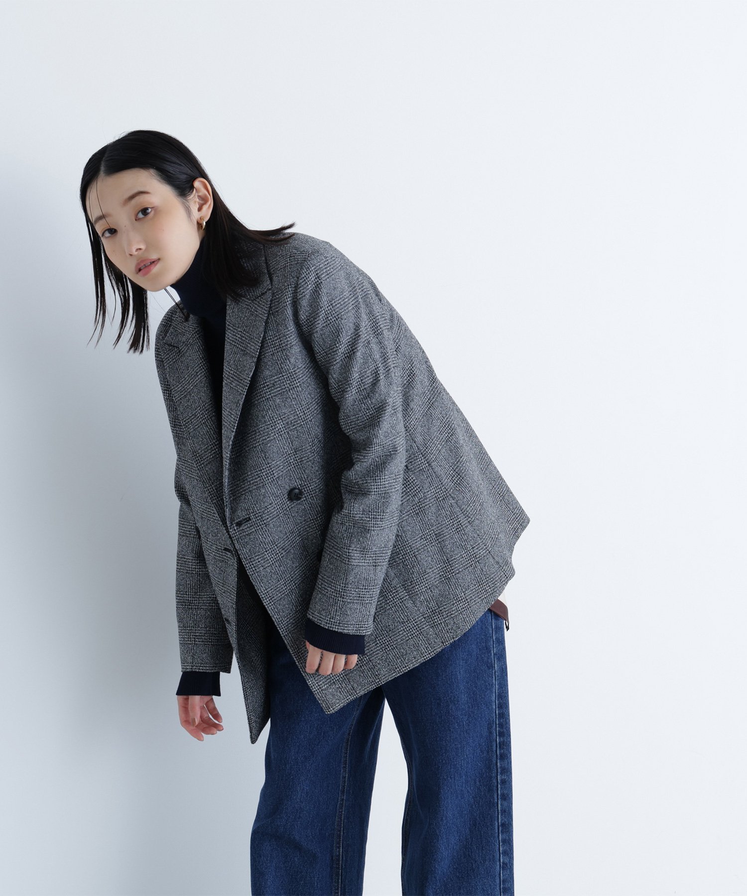 NATURAL BEAUTY BASIC ダブルブレストボクシージャケットII ナチュラルビューティーベーシック NATURAL BEAUTY BASIC ダブル