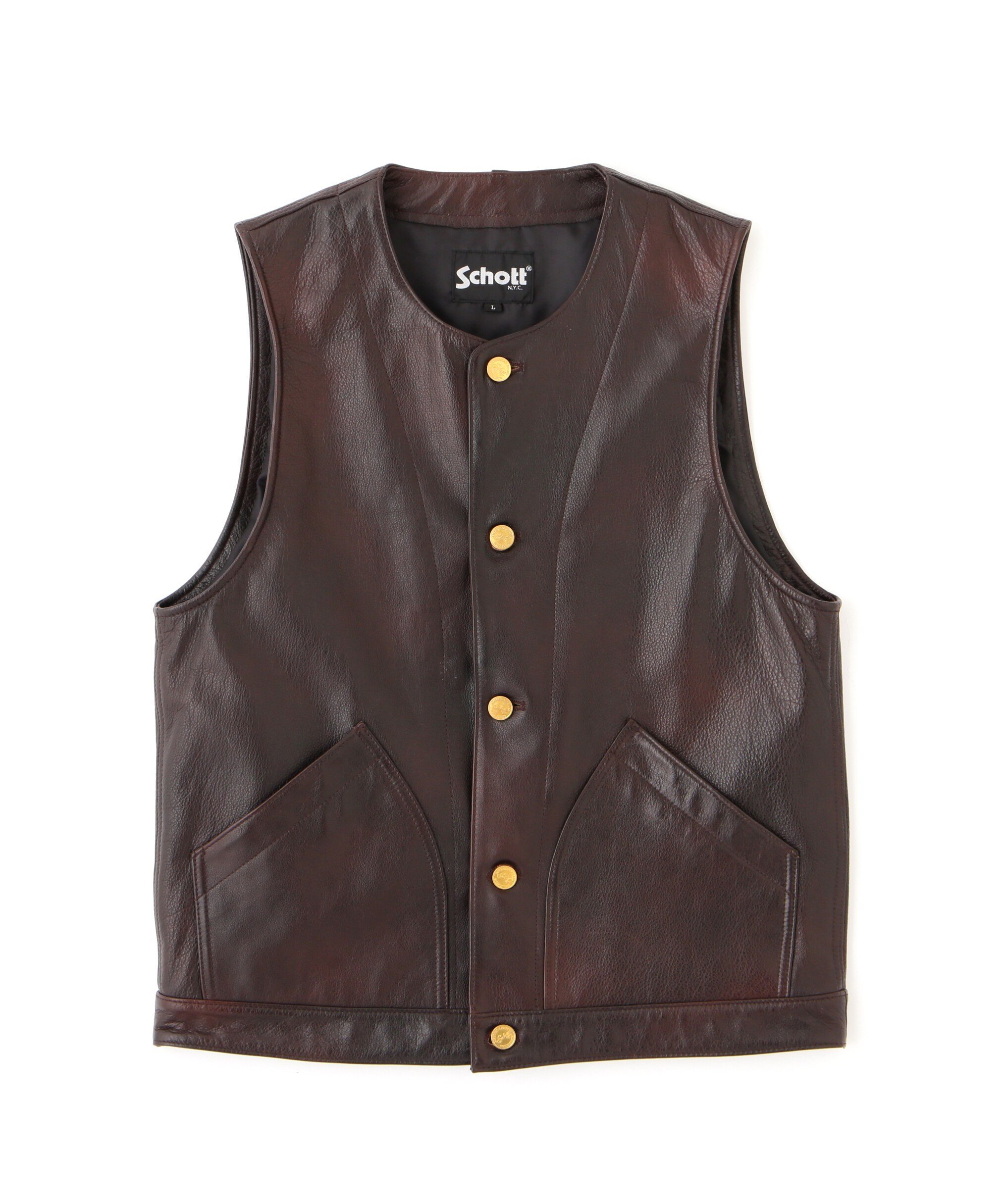 Schott｜BUFFALOW LEATHER VEST/バッファロー レザーベスト | Rakuten