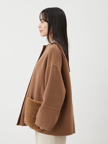 Mila Owen｜【WEB限定カラー】2wayファーポケットリバーコート
