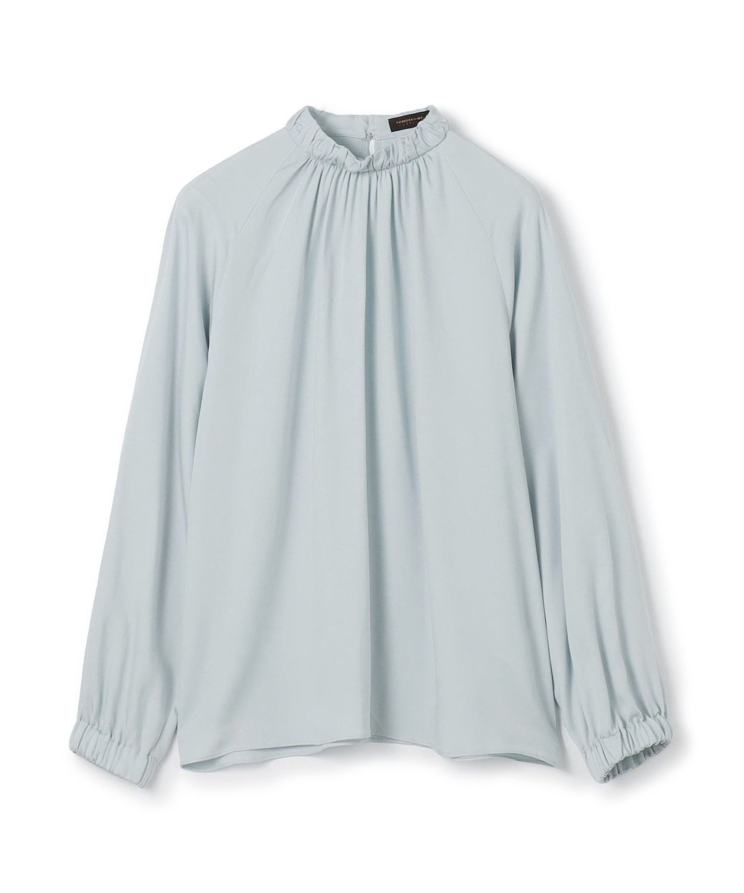 TOMORROWLAND｜ウォッシャブルサテン スタンドギャザーカラーブラウス