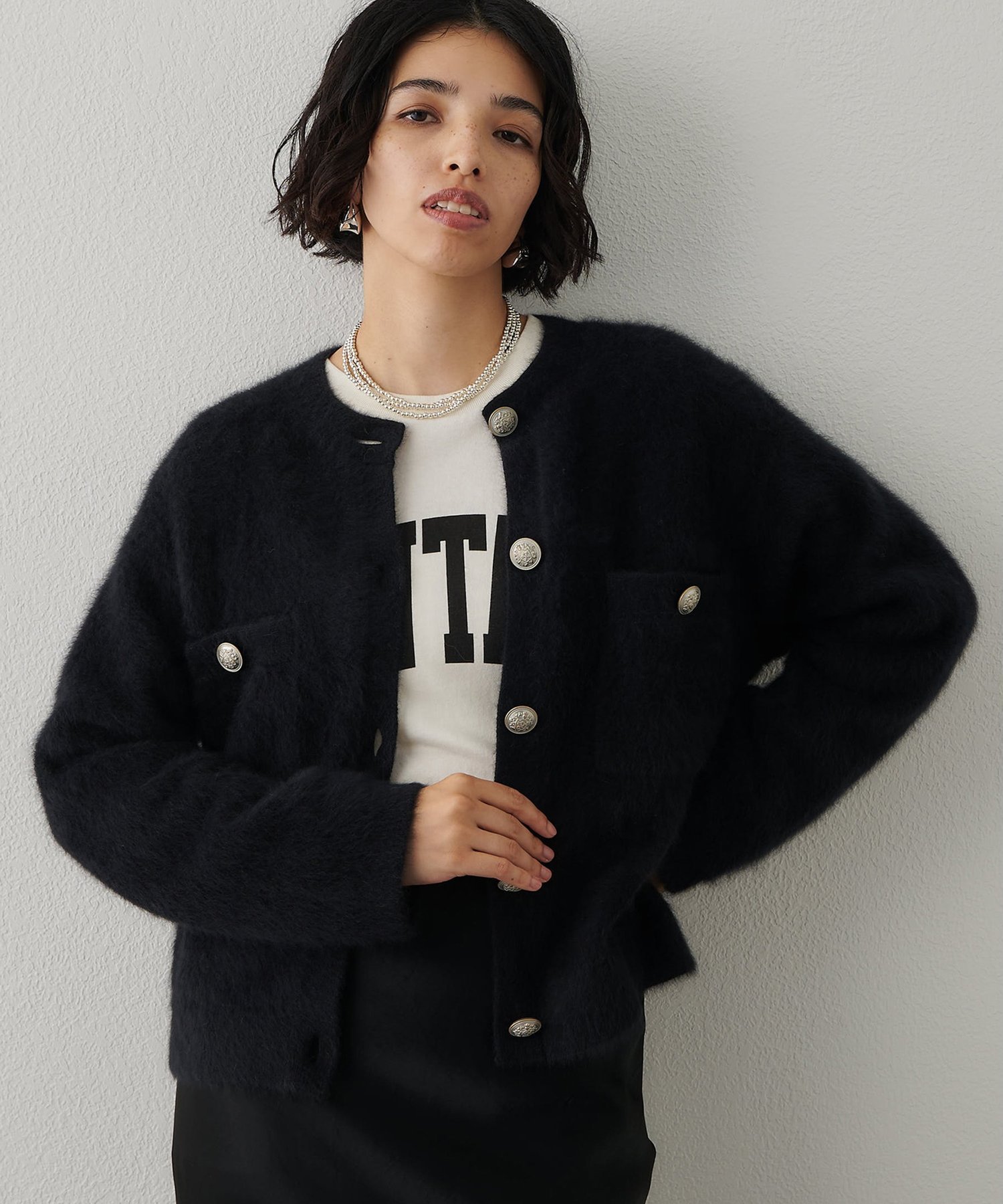 Whim Gazette｜ファーボタンジャケット | Rakuten Fashion(楽天