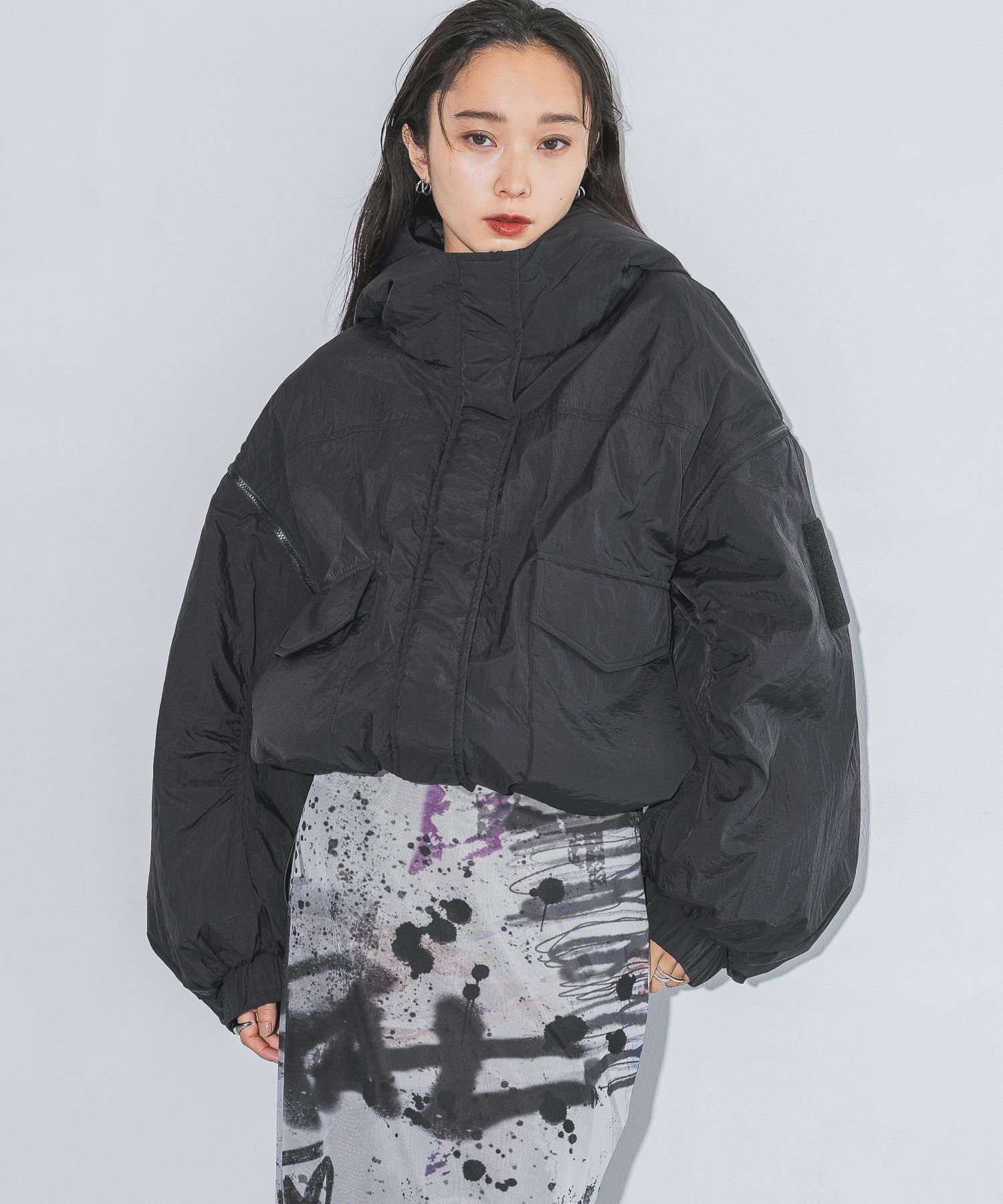 JEANASIS｜ソデ2WAYモンスターパーカーショートコート | Rakuten