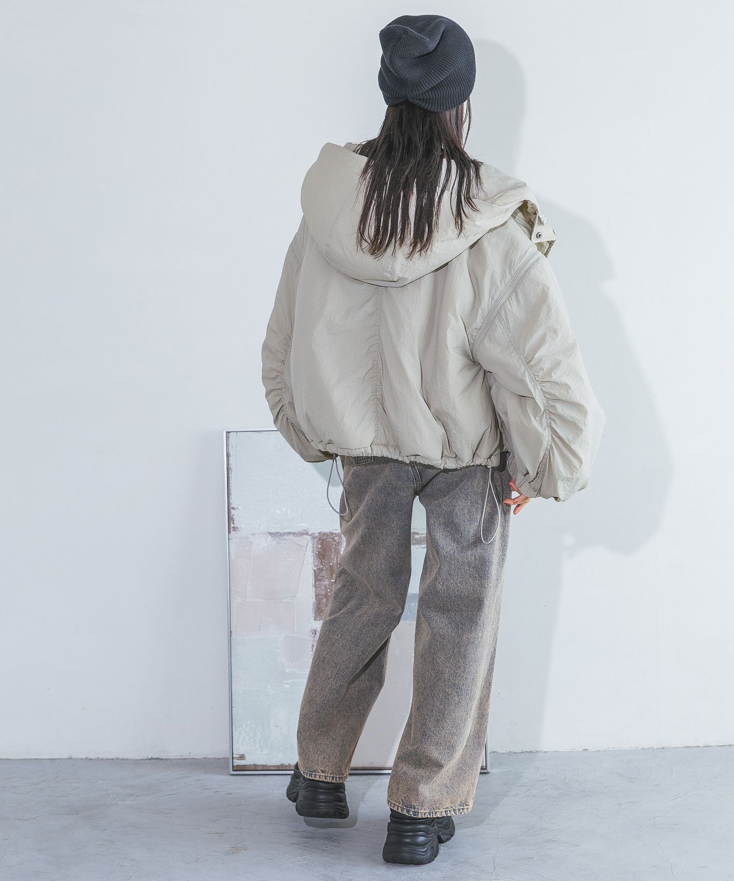 JEANASIS｜ソデ2WAYモンスターパーカーショートコート | Rakuten