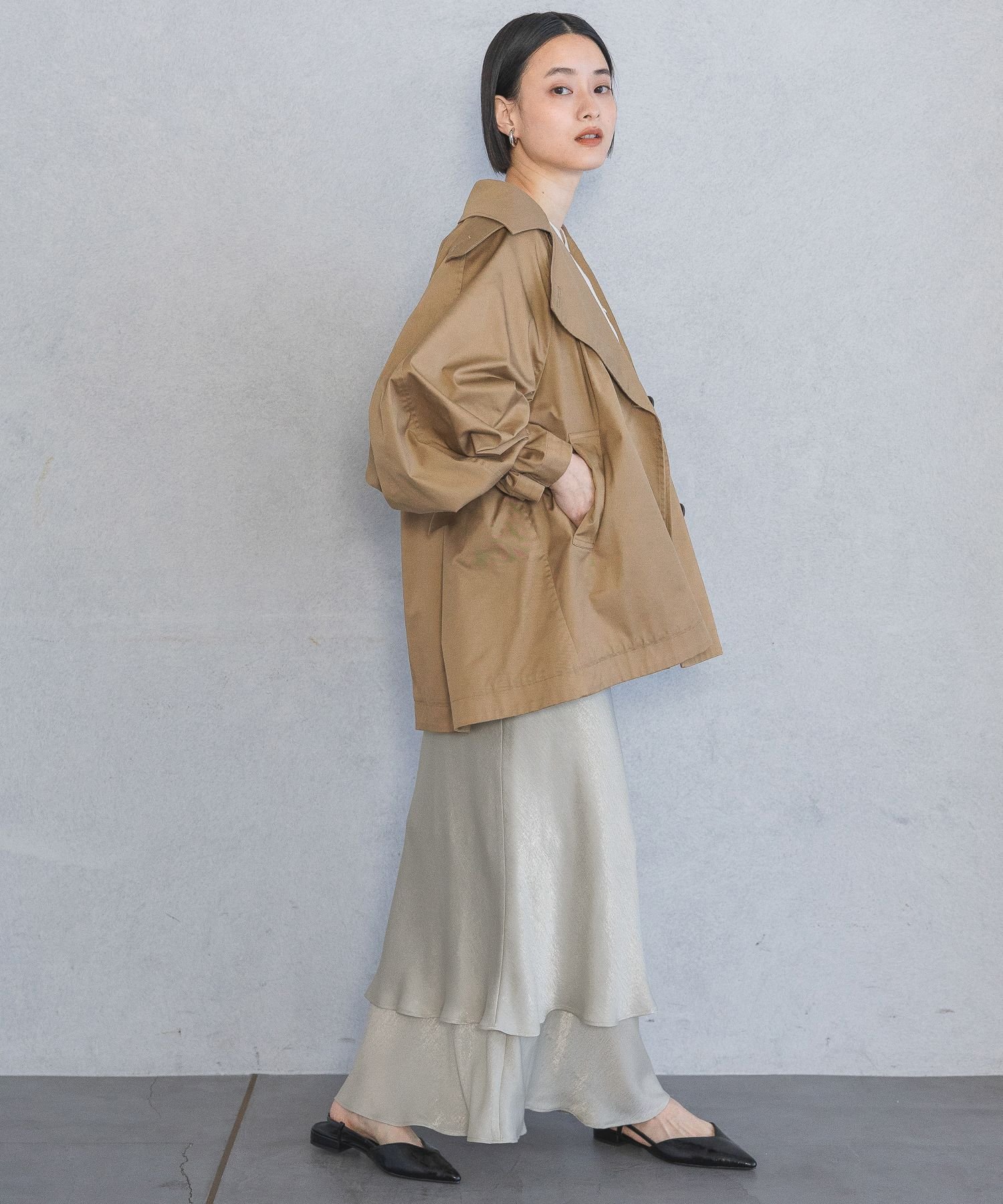 A part by｜キャンディースリーブショートトレンチコート | Rakuten