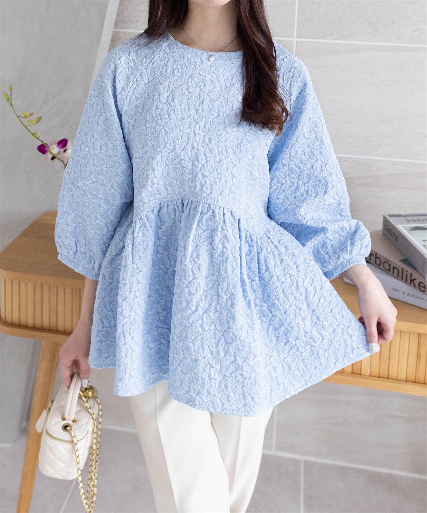 clear｜フクレジャガードペプラムブラウス | Rakuten Fashion(楽天