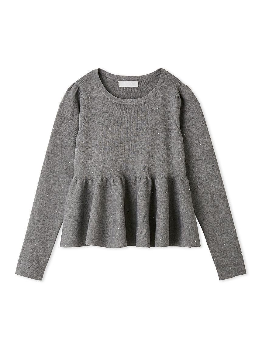 CELFORD｜【ウォッシャブル】ホットフィットビジューペプラムニット