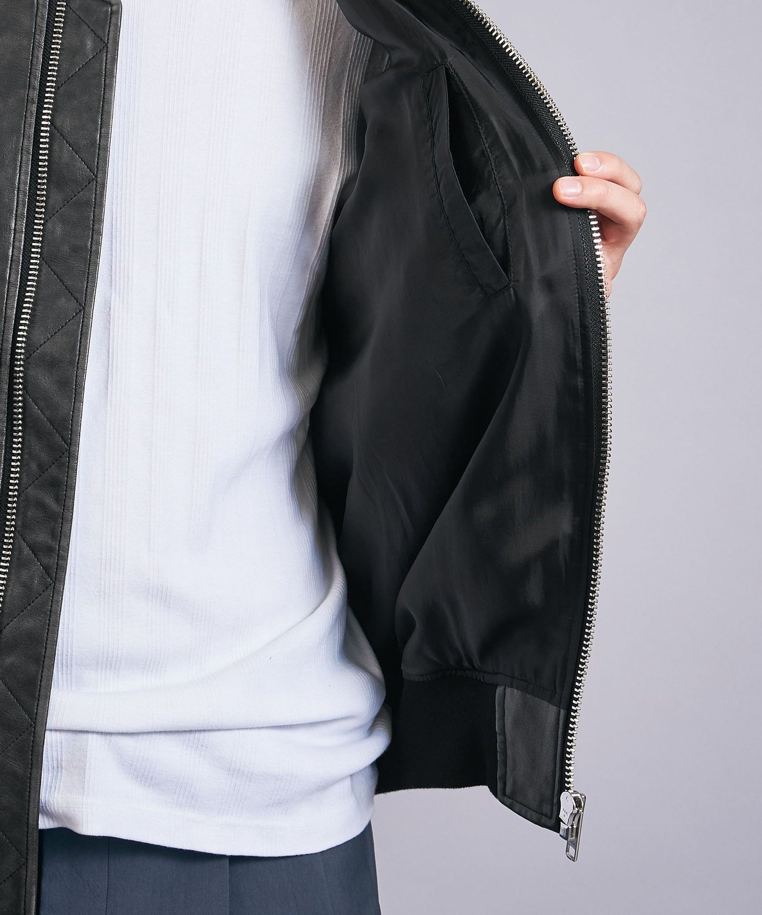 UNITED ARROWS LTD. OUTLET｜レザーライク ボンバー ジャケット