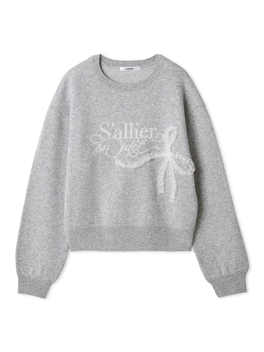 SNIDEL｜リボンモチーフジャガードニットプルオーバー | Rakuten