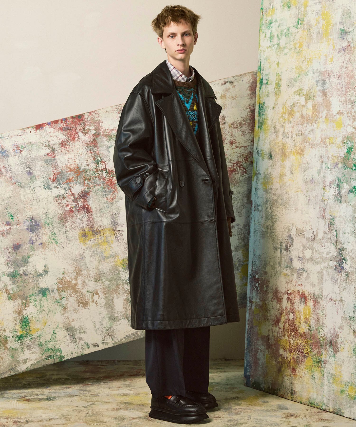MAISON SPECIAL｜Sheep Leather Long Coat | Rakuten Fashion(楽天