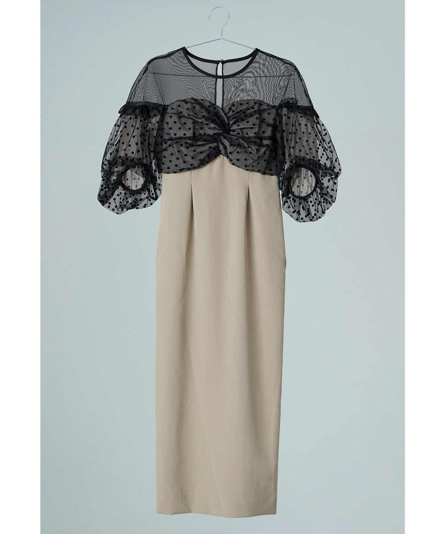 bflat｜フロッキードットワンピース パーティードレス オケージョン