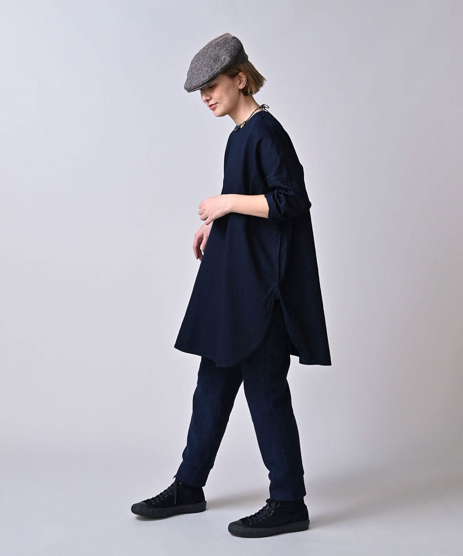 45R｜ONEONE 宝物のいろいろチュニック(インディゴ) | Rakuten Fashion