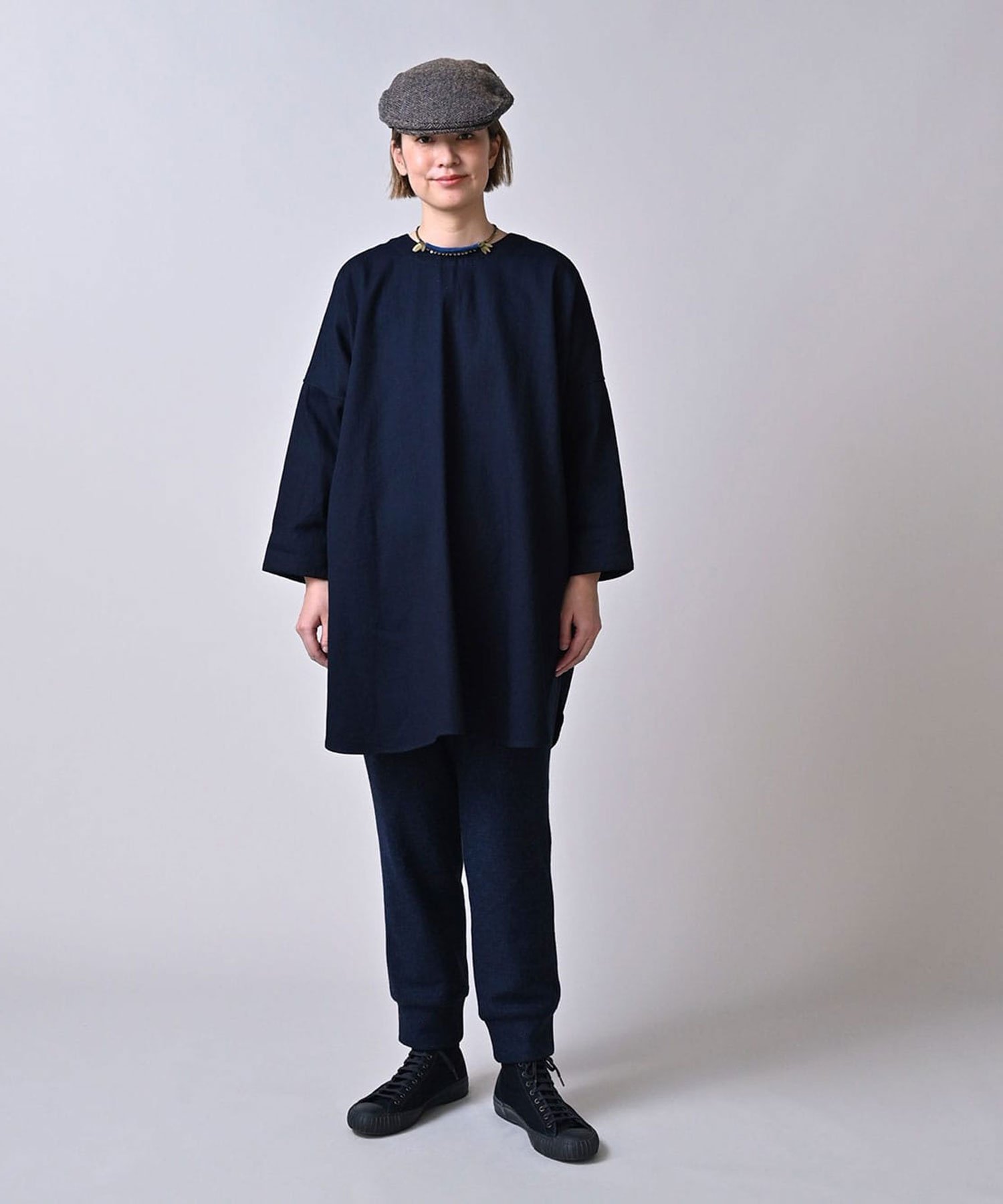 45R｜ONEONE 宝物のいろいろチュニック(インディゴ) | Rakuten Fashion