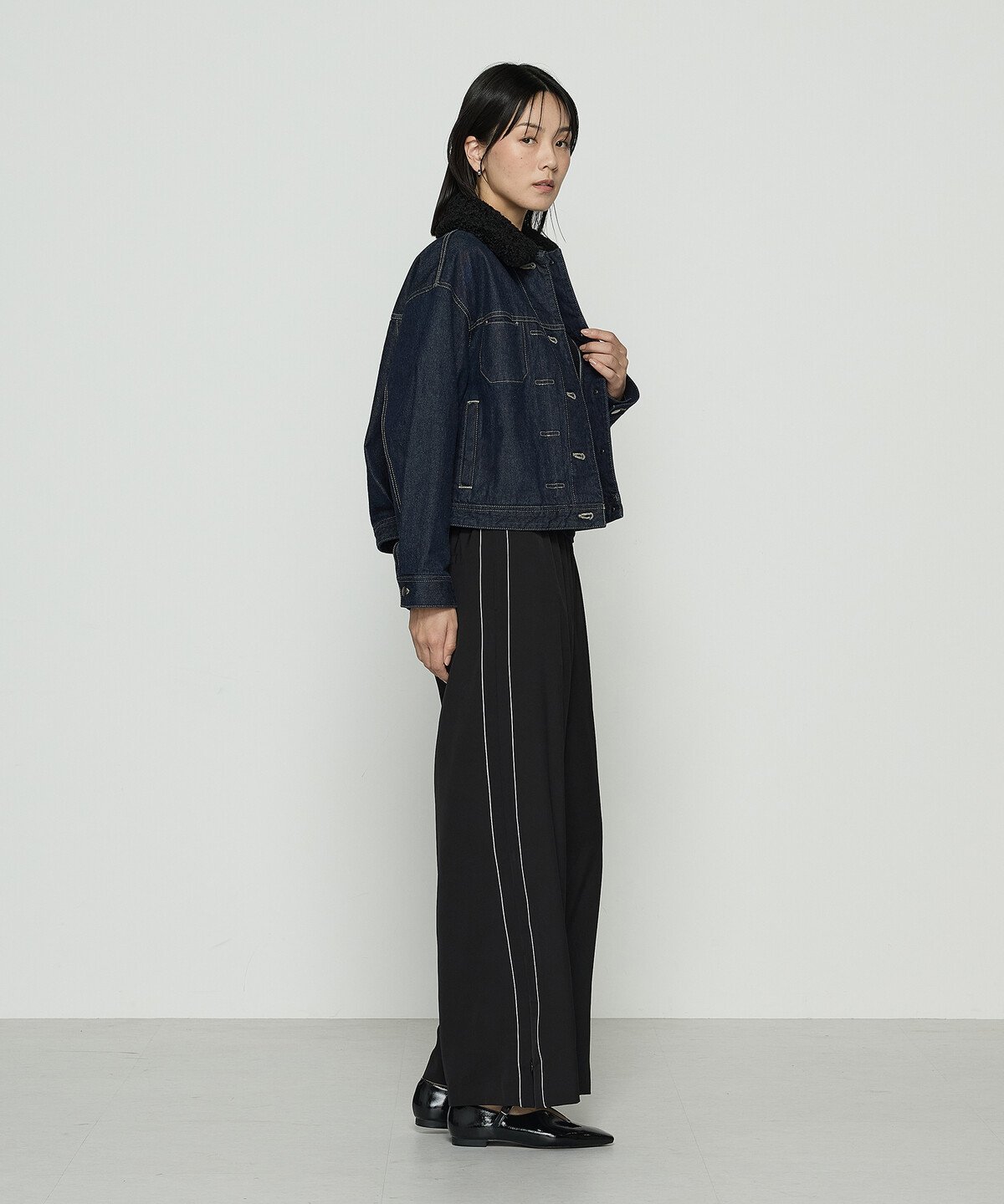 COMME CA｜ツイルストレッチサイドライントラックパンツ | Rakuten