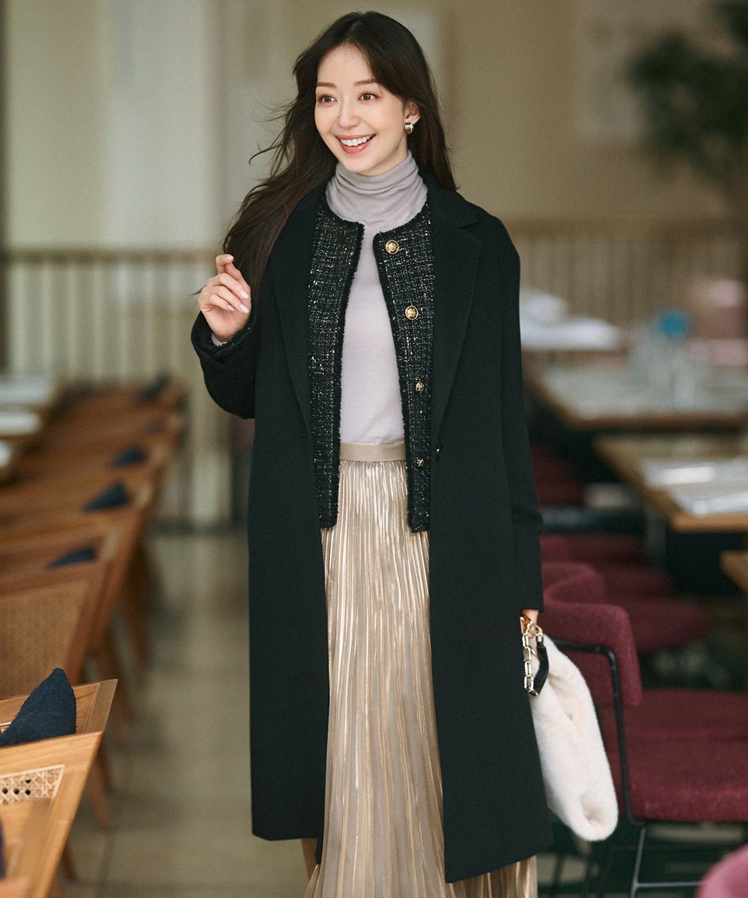 23区｜【滝沢眞規子さん着用】ウールカシミヤビーバー チェスター