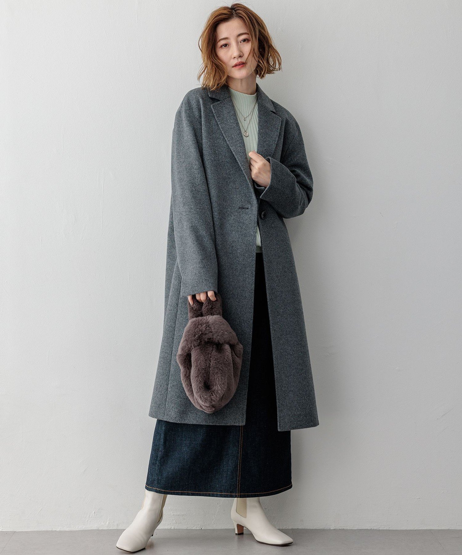 23区｜【滝沢眞規子さん着用】ウールカシミヤビーバー チェスター