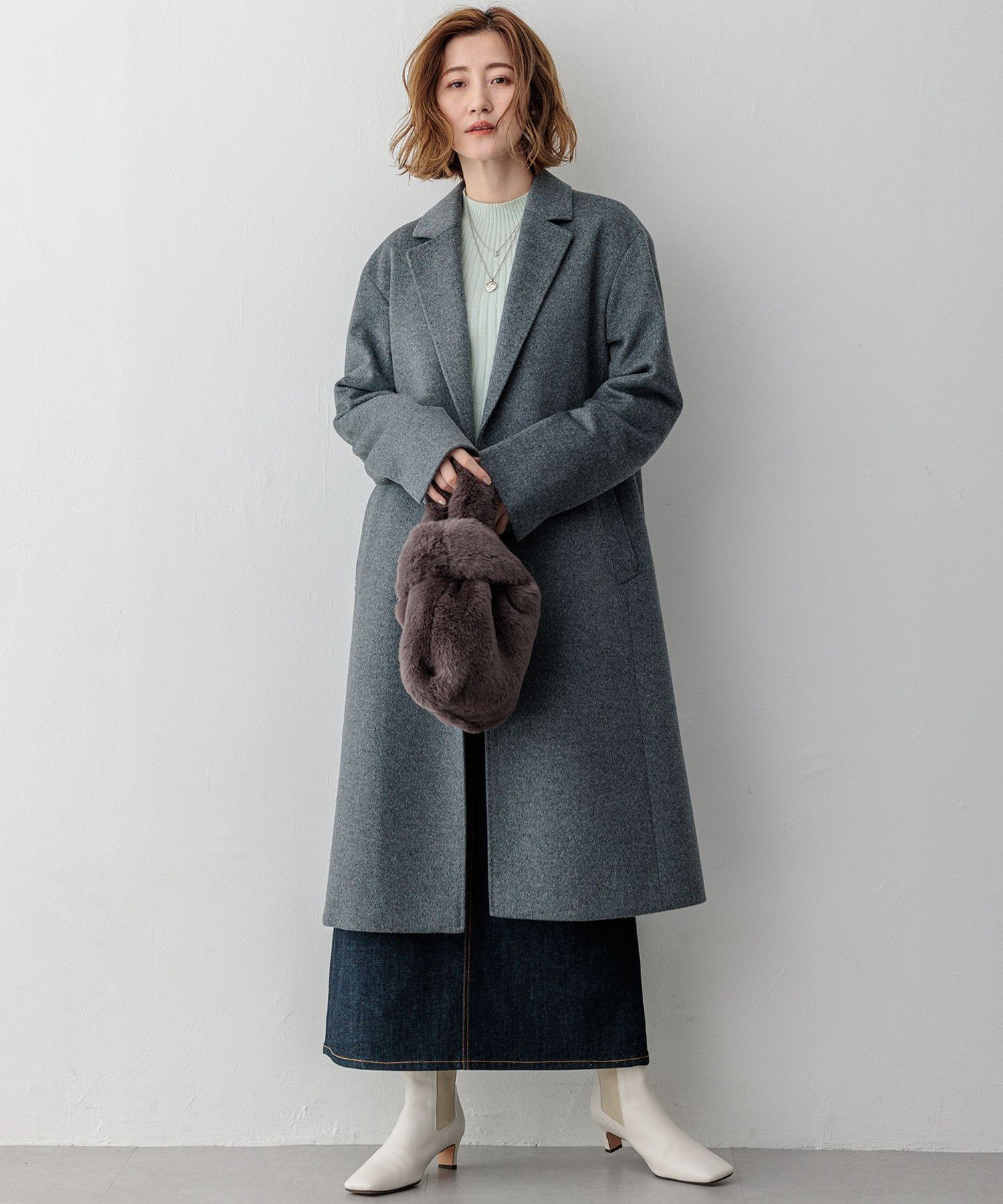 23区｜【滝沢眞規子さん着用】ウールカシミヤビーバー チェスター