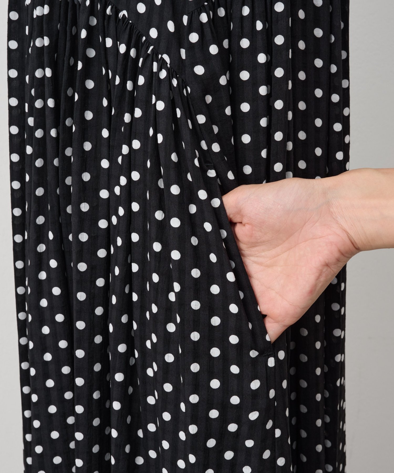 BEARDSLEY｜ドットギャザーワンピース | Rakuten Fashion(楽天