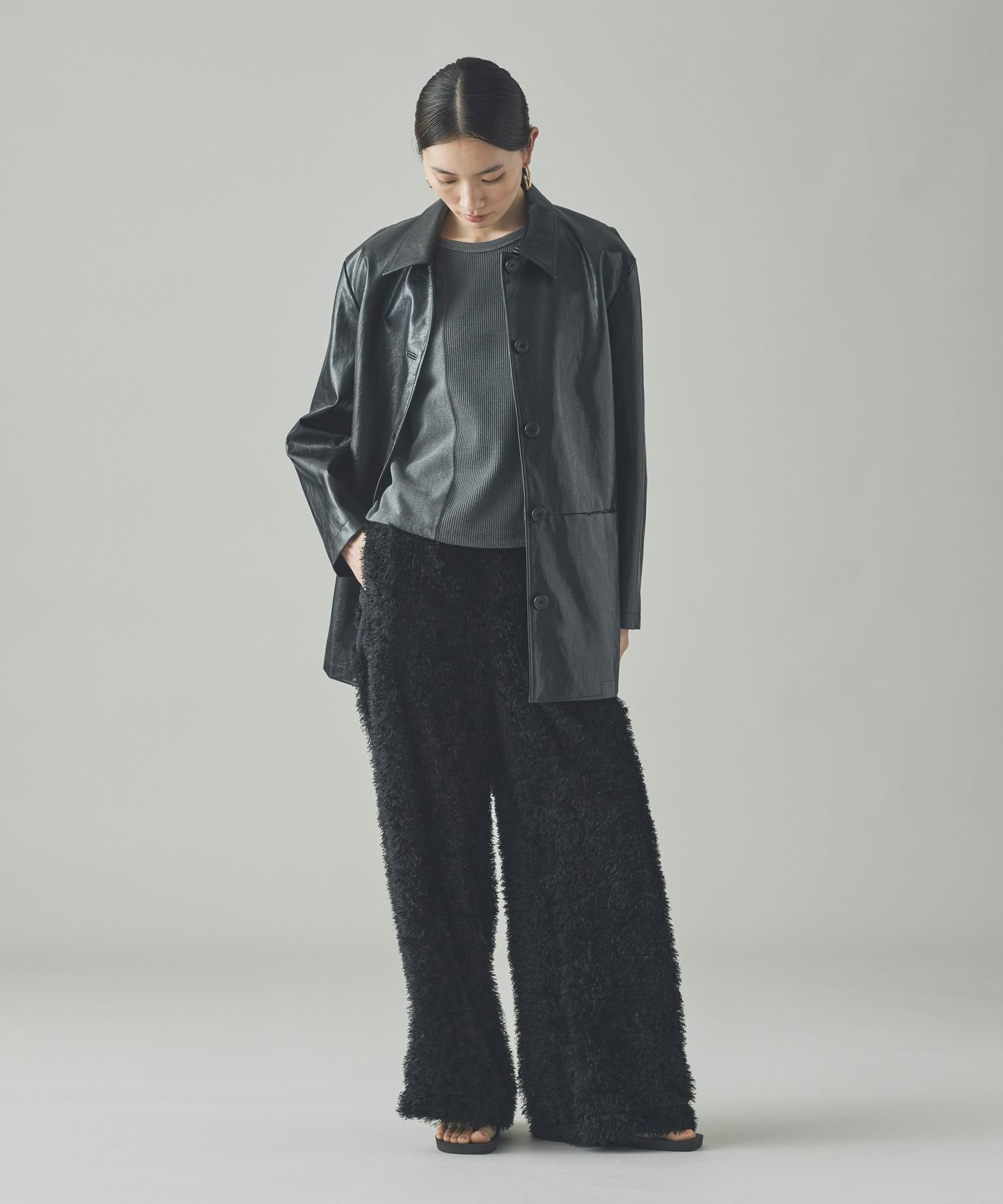 Curensology｜ヴィンテージフェイクレザーカバーオール | Rakuten