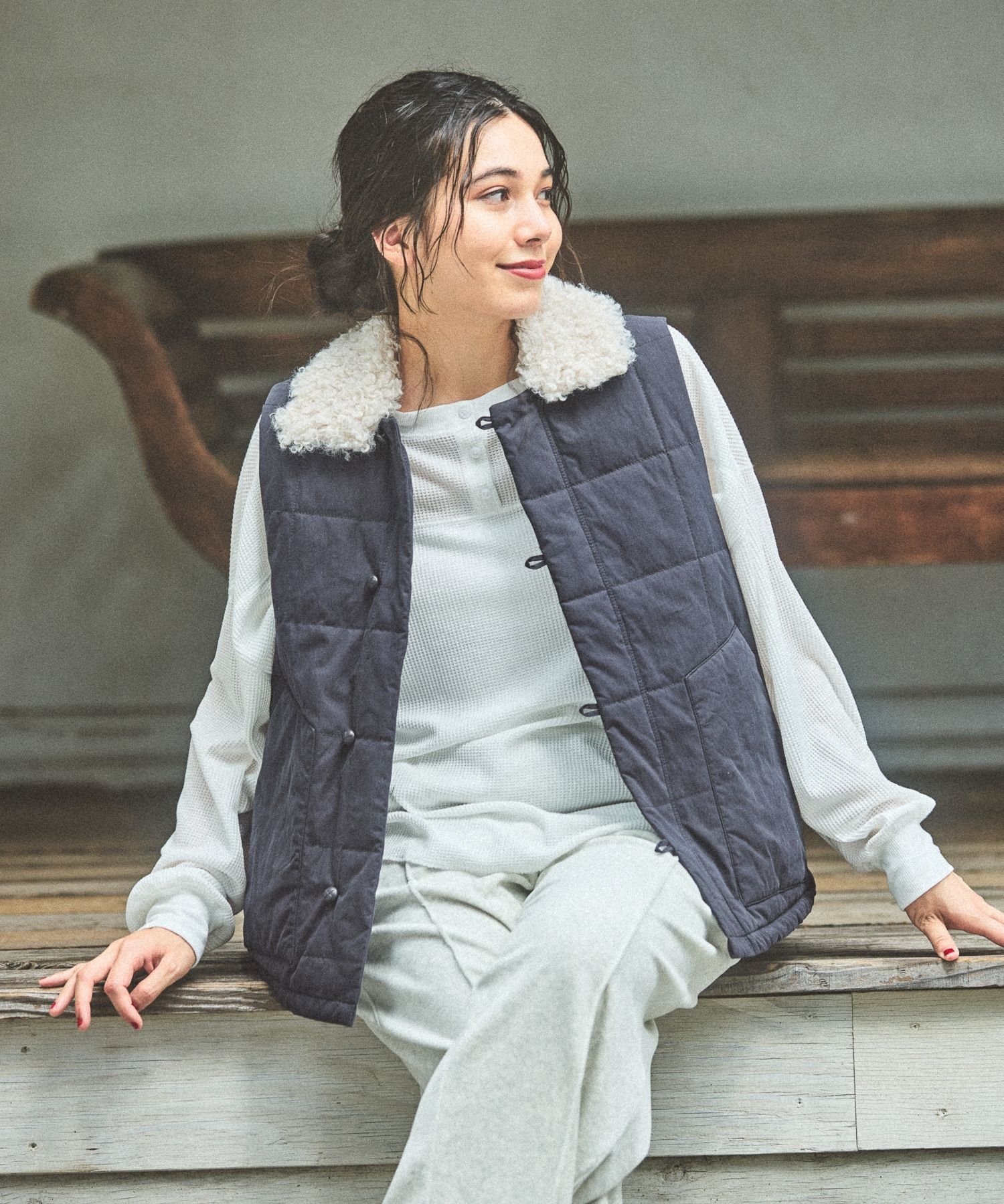 niko and ｜スクエアキルティングベスト | Rakuten Fashion(楽天