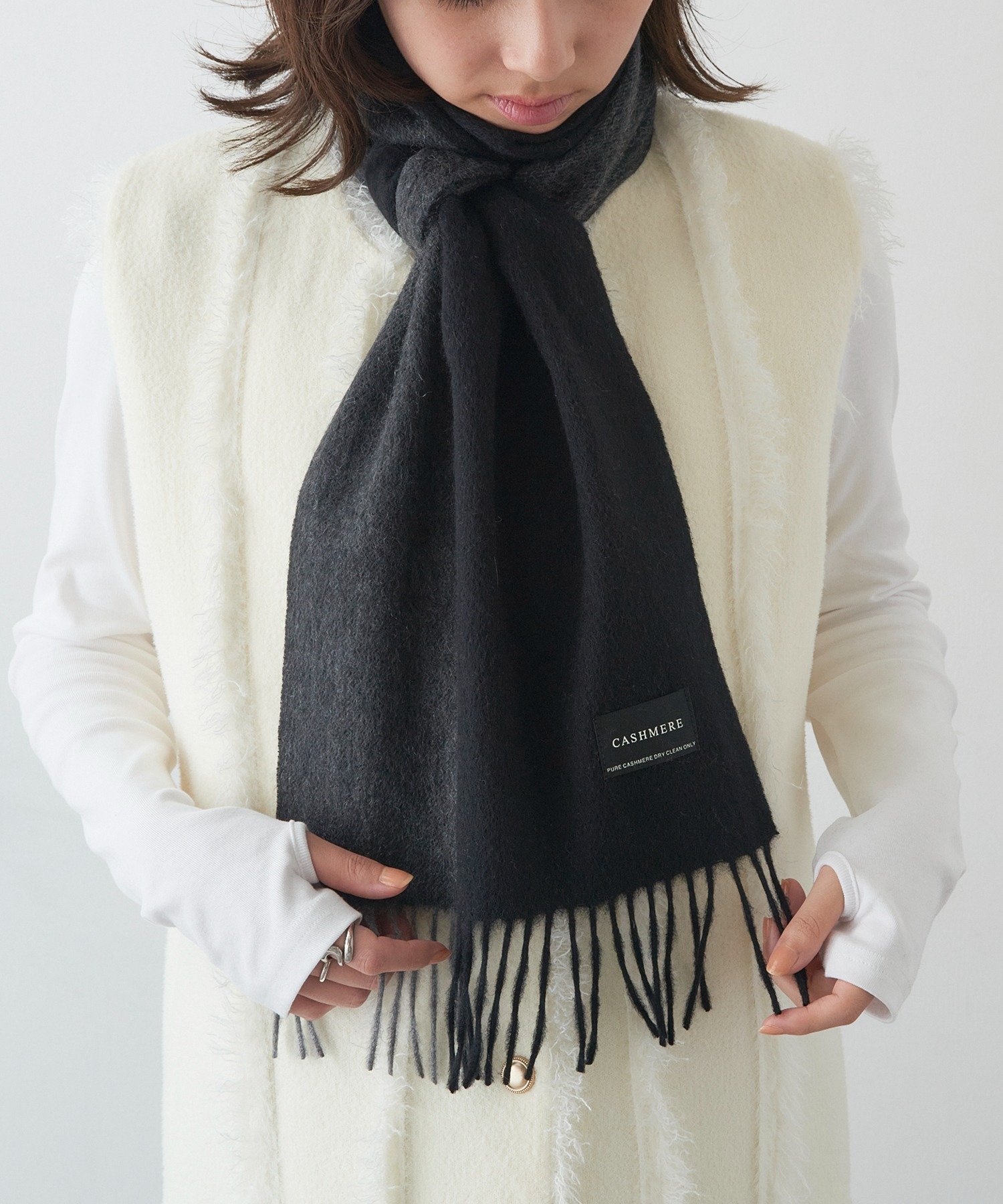SETUP7｜MAISON BREEZE/カシミヤ バイカラー マフラー 21011/22013
