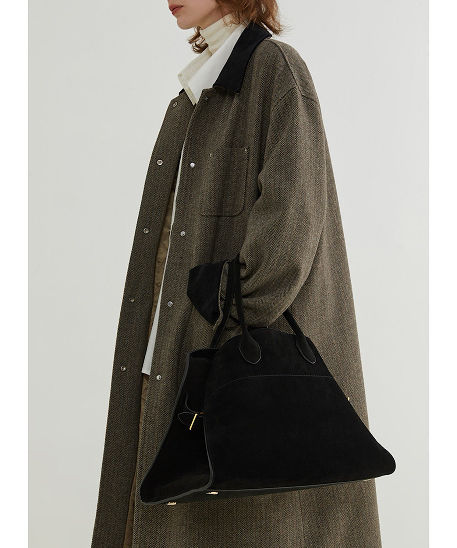 chuclla｜へリンボーン柄 ステンカラーコート FD22W043 Fano Studios