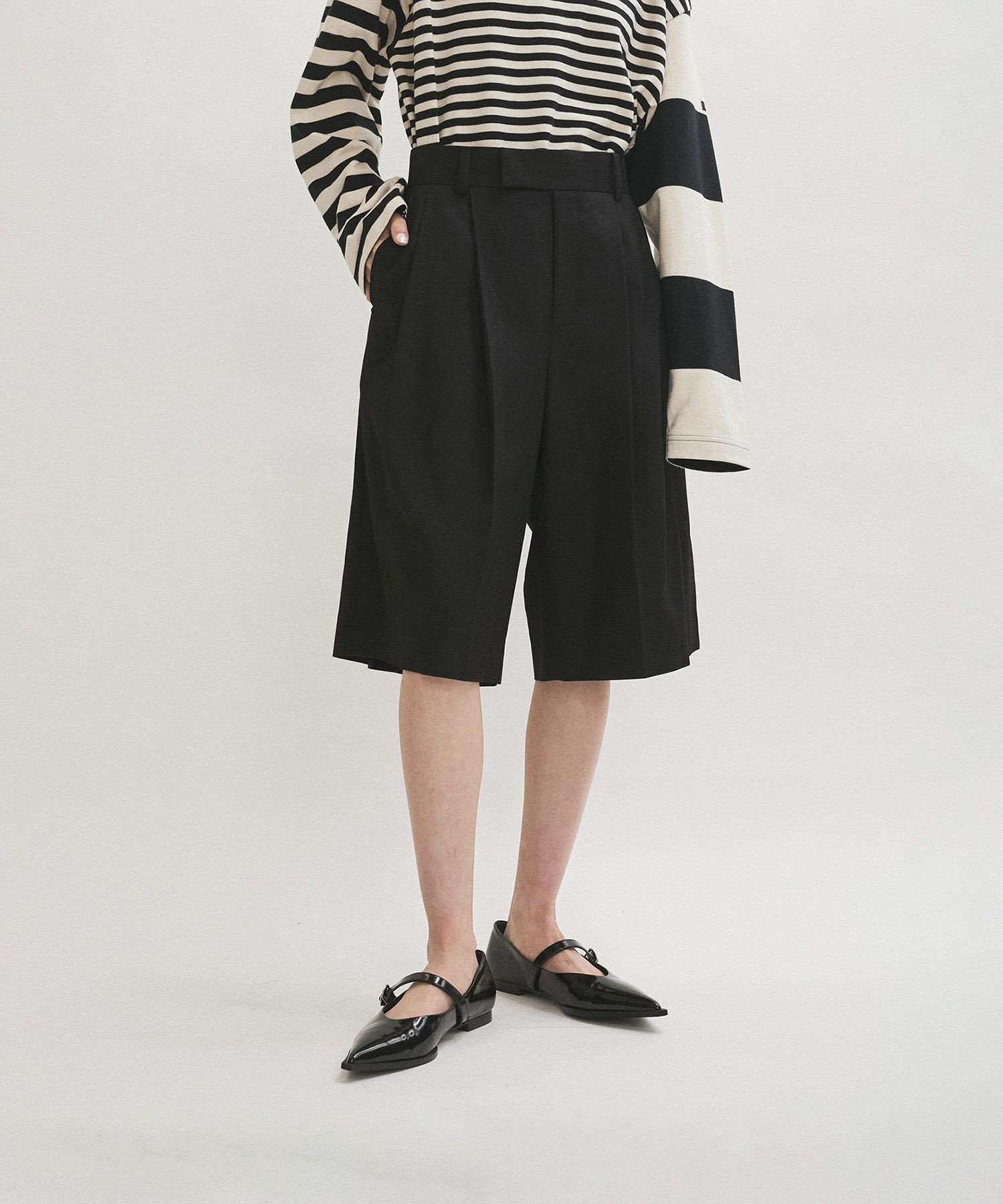 ADAM ET ROPE'｜【サステナブル】オックスハーフパンツ | Rakuten