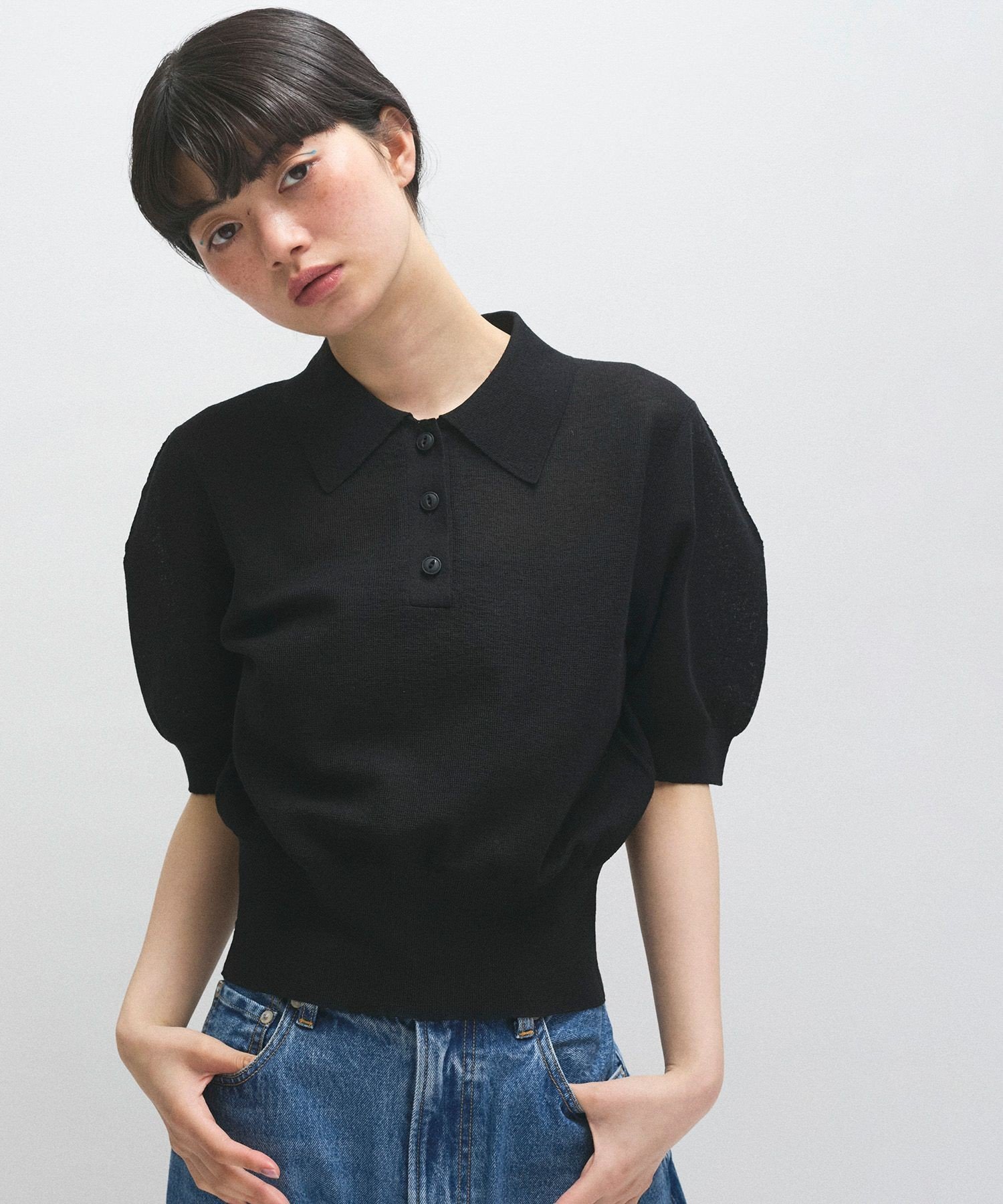 ADAM ET ROPE'｜ラミーニットポロシャツ | Rakuten Fashion(楽天