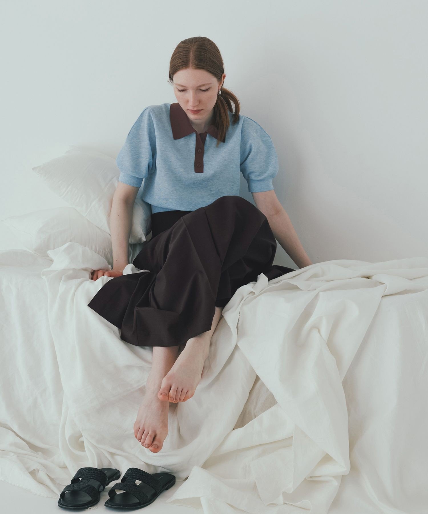 ADAM ET ROPE'｜ラミーニットポロシャツ | Rakuten Fashion(楽天