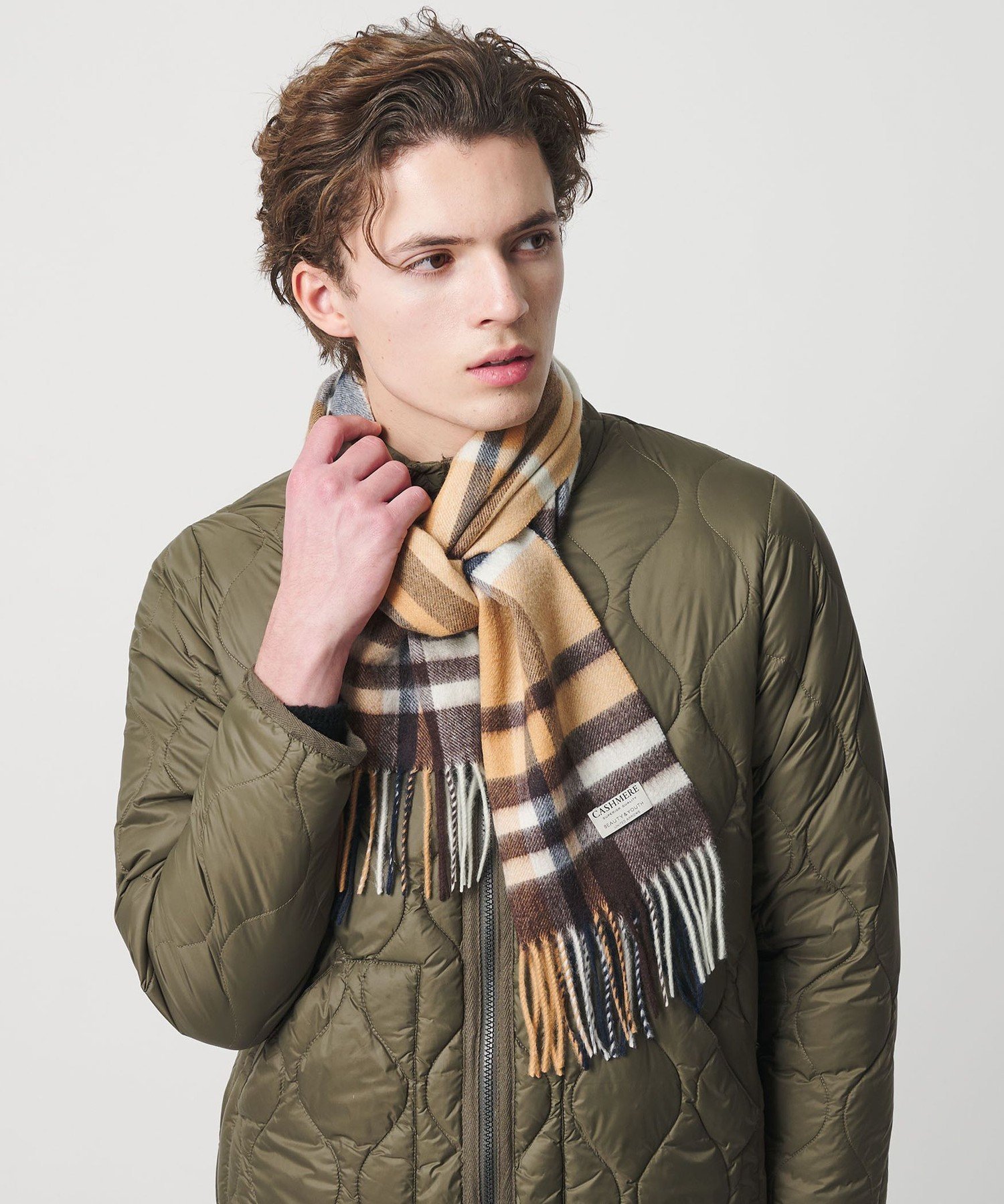BEAUTY&YOUTH UNITED ARROWS｜カシミヤ チェック マフラー | Rakuten