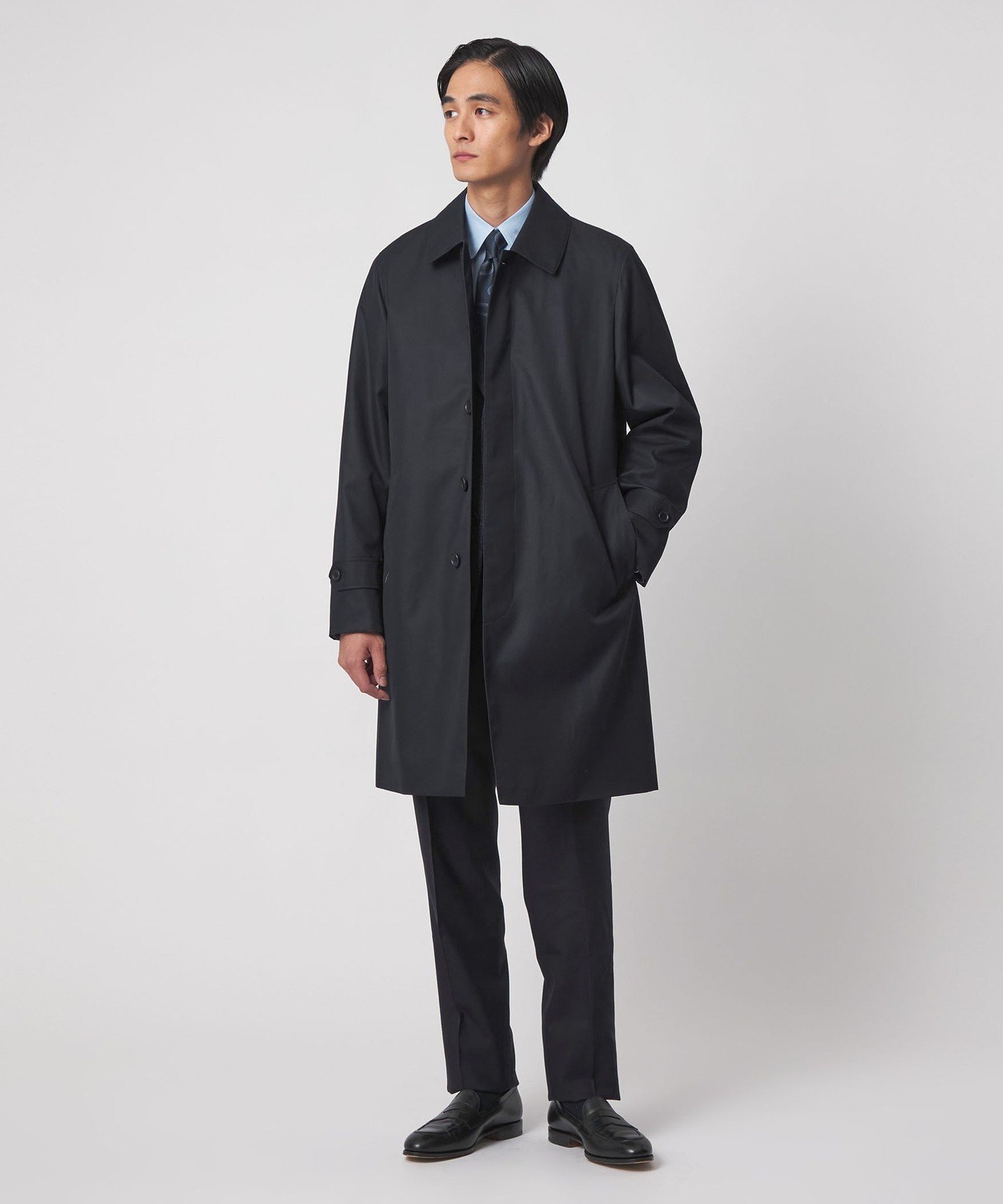 楽天市場】ステンカラーコート メンズ ネイビーの通販