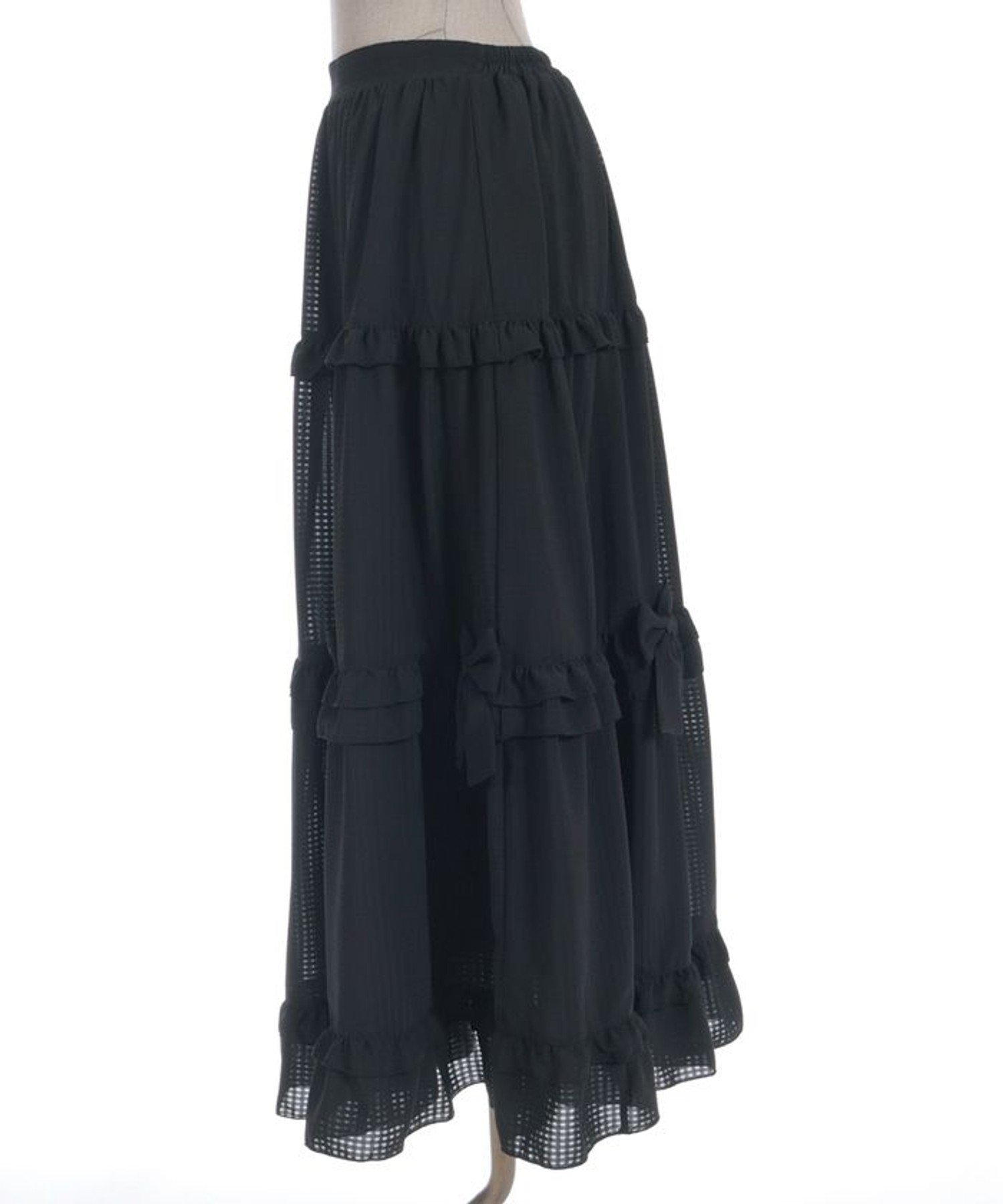 axes femme｜シアーギンガムティアードスカート | Rakuten Fashion