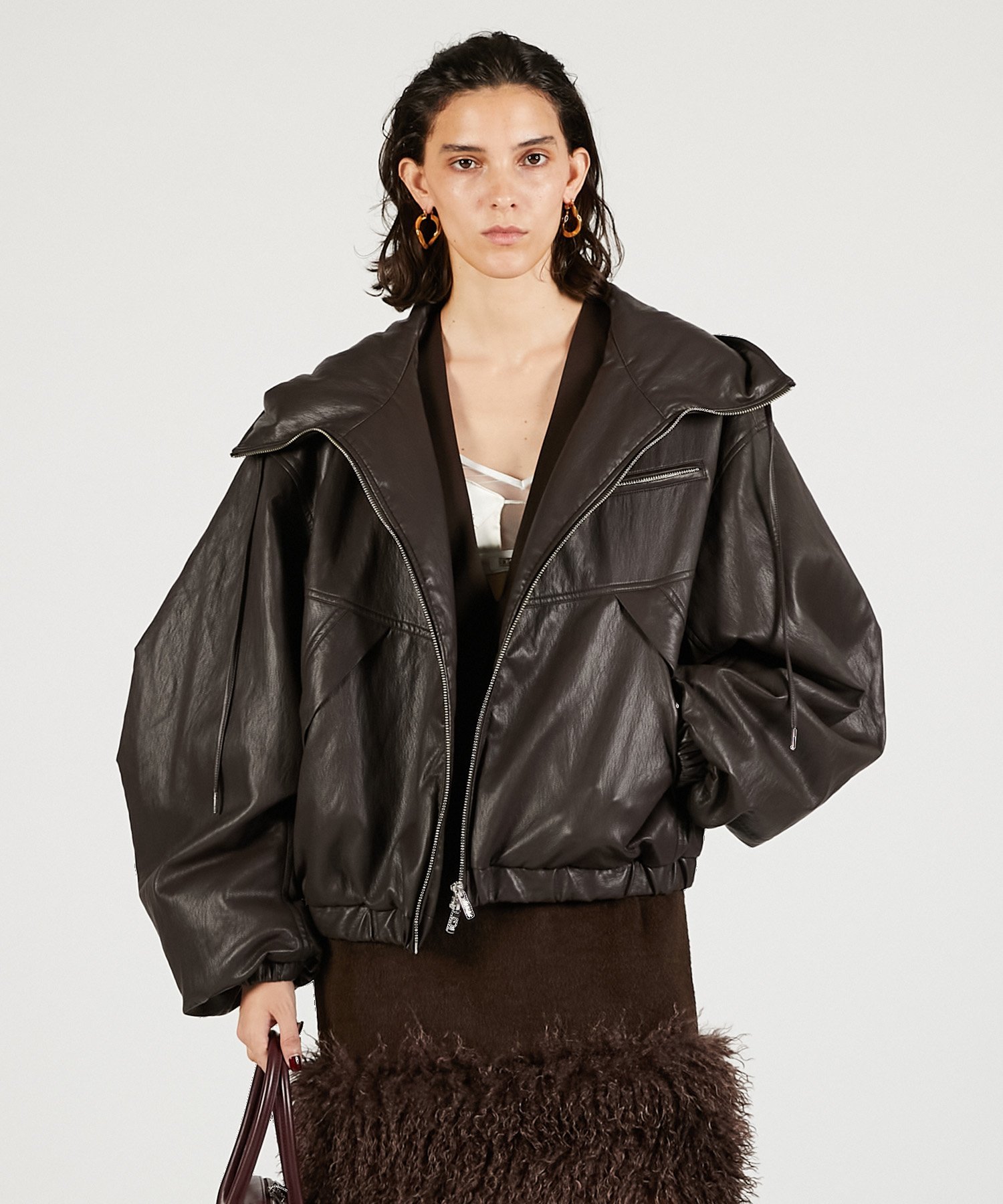 PRANK PROJECT｜フェイクレザーパテッドトラックジャケット | Rakuten