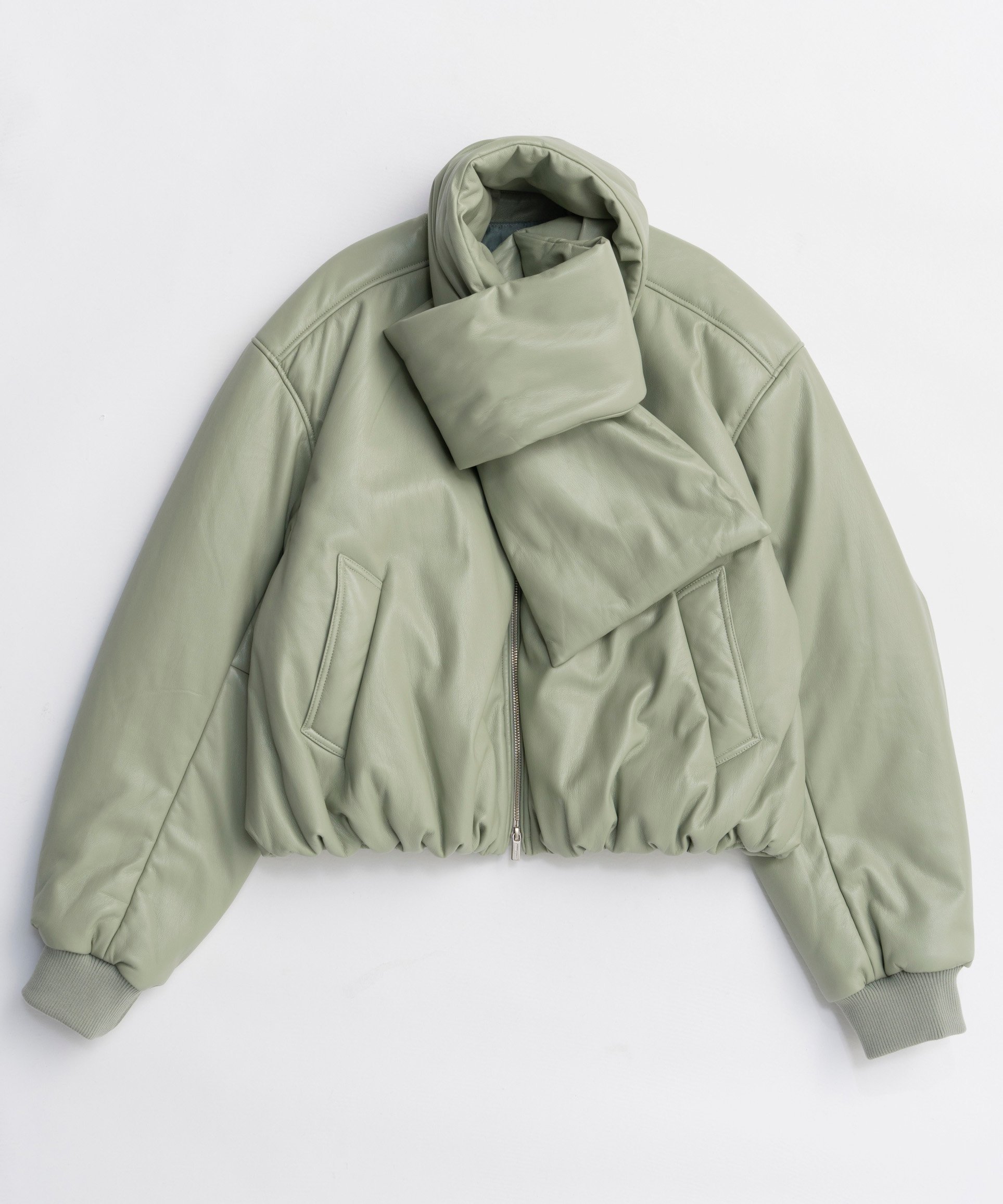 MAISON SPECIAL｜マフラーセットレザーパッファーブルゾン | Rakuten