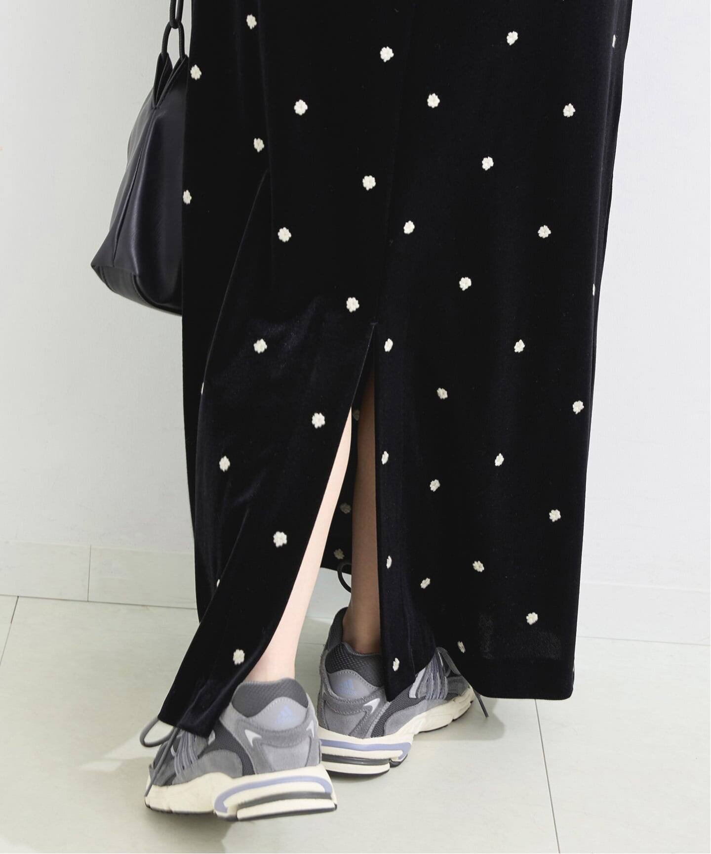 B.C STOCK｜《追加3》【WEB限定】手洗い可 / ベロアフラワー刺繍