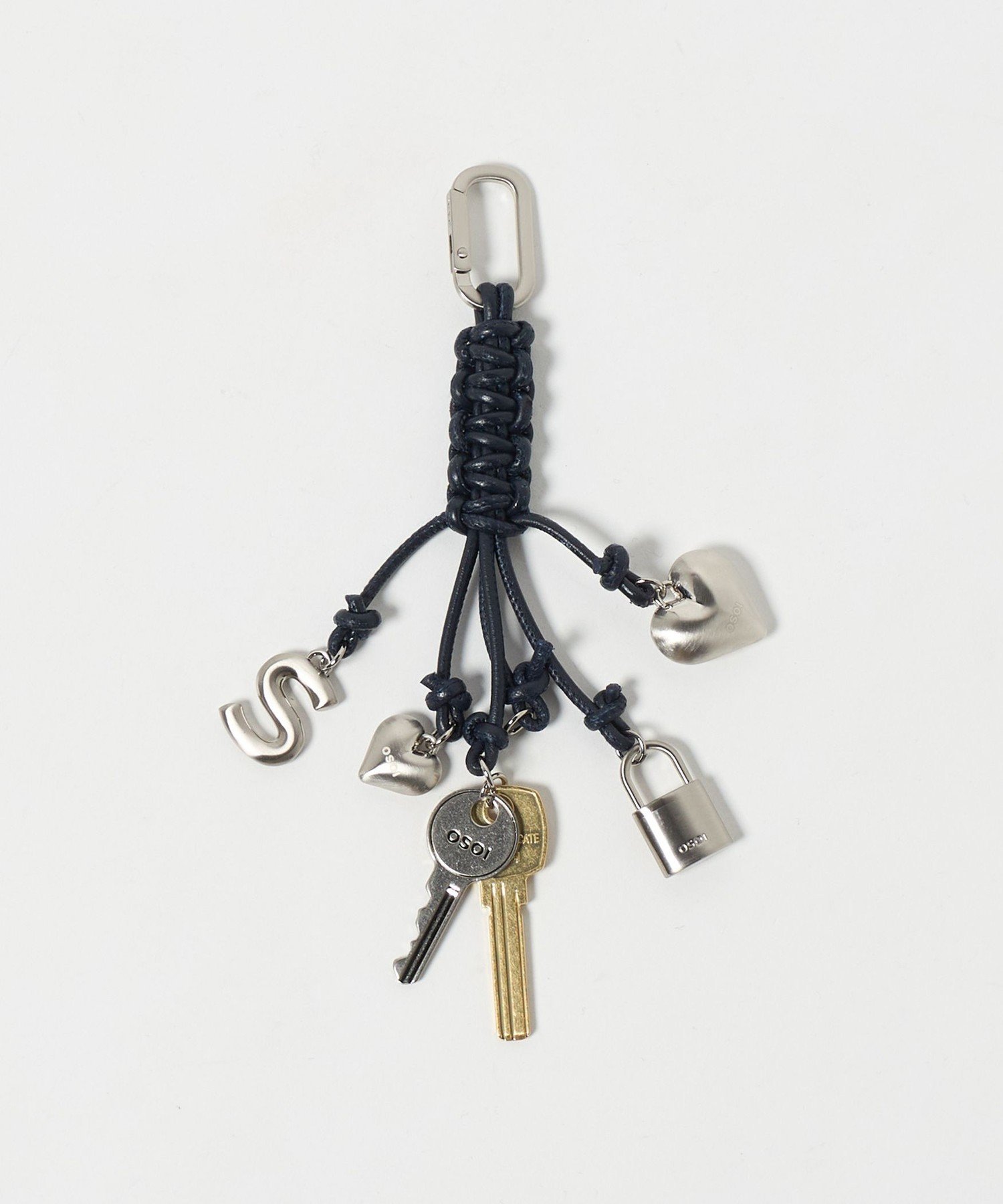 【新品】OSOI ロープキーリング ブラック UNITED ARROWS 別注品 別注】＜OSOI＞ロープ キーリング BLACK