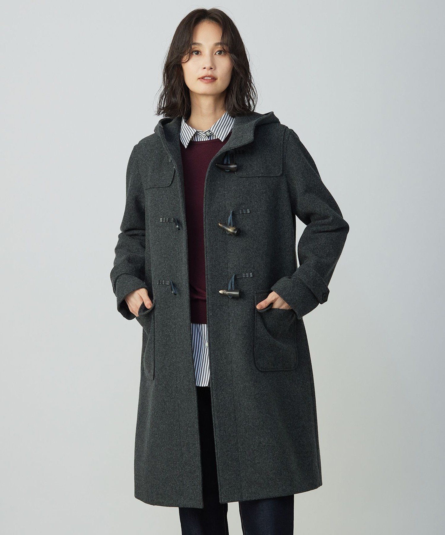 J.PRESS｜Jackal ソフトメルトン ダッフル コート | Rakuten Fashion