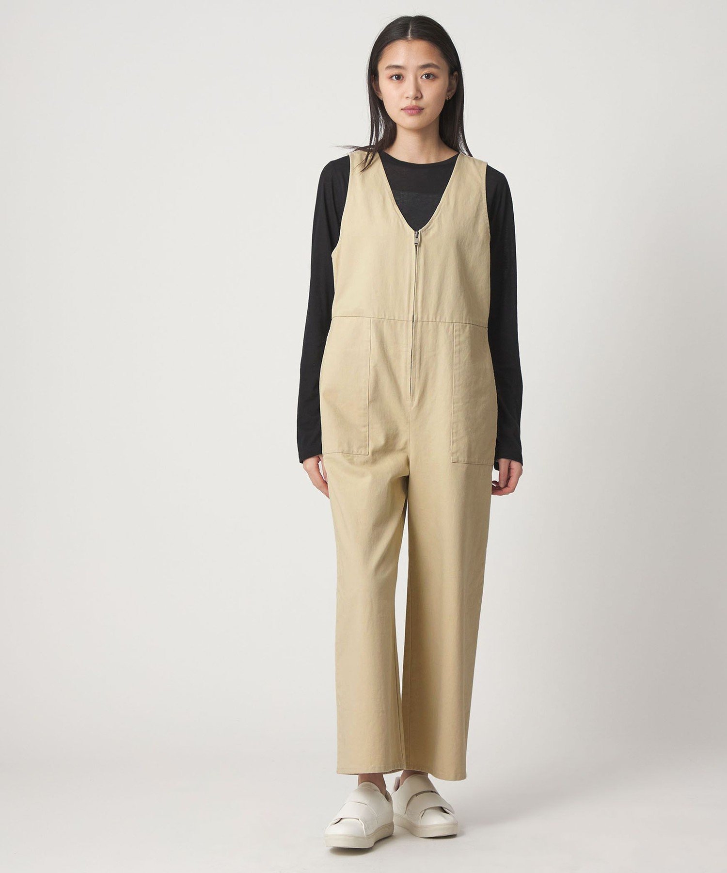 quitan キタン オールインワン オーバーオール O0731 ワークオールインワン(M グレージュ): オールインワン - RNA